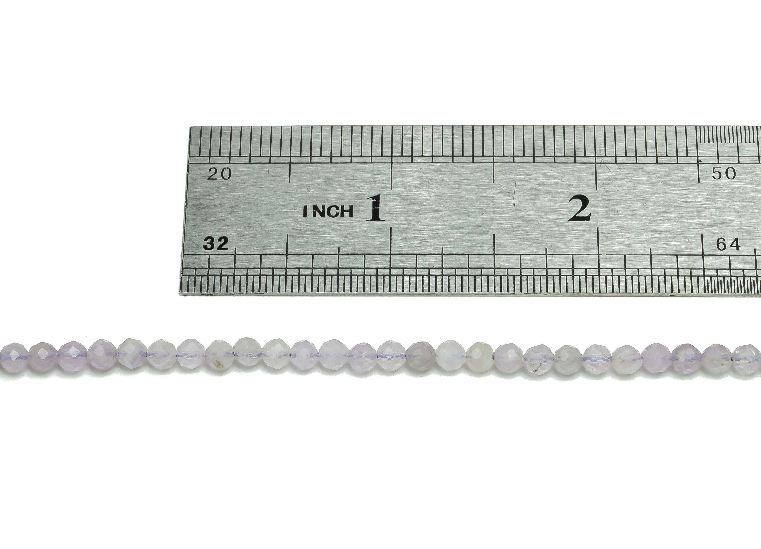 Lavender Round Beads 3mm - 15.5 inch - Faceted Round Gemstone Beads - Natural Stone Beads - 3x3mm - NS1534 - DOMEDBAZAAR