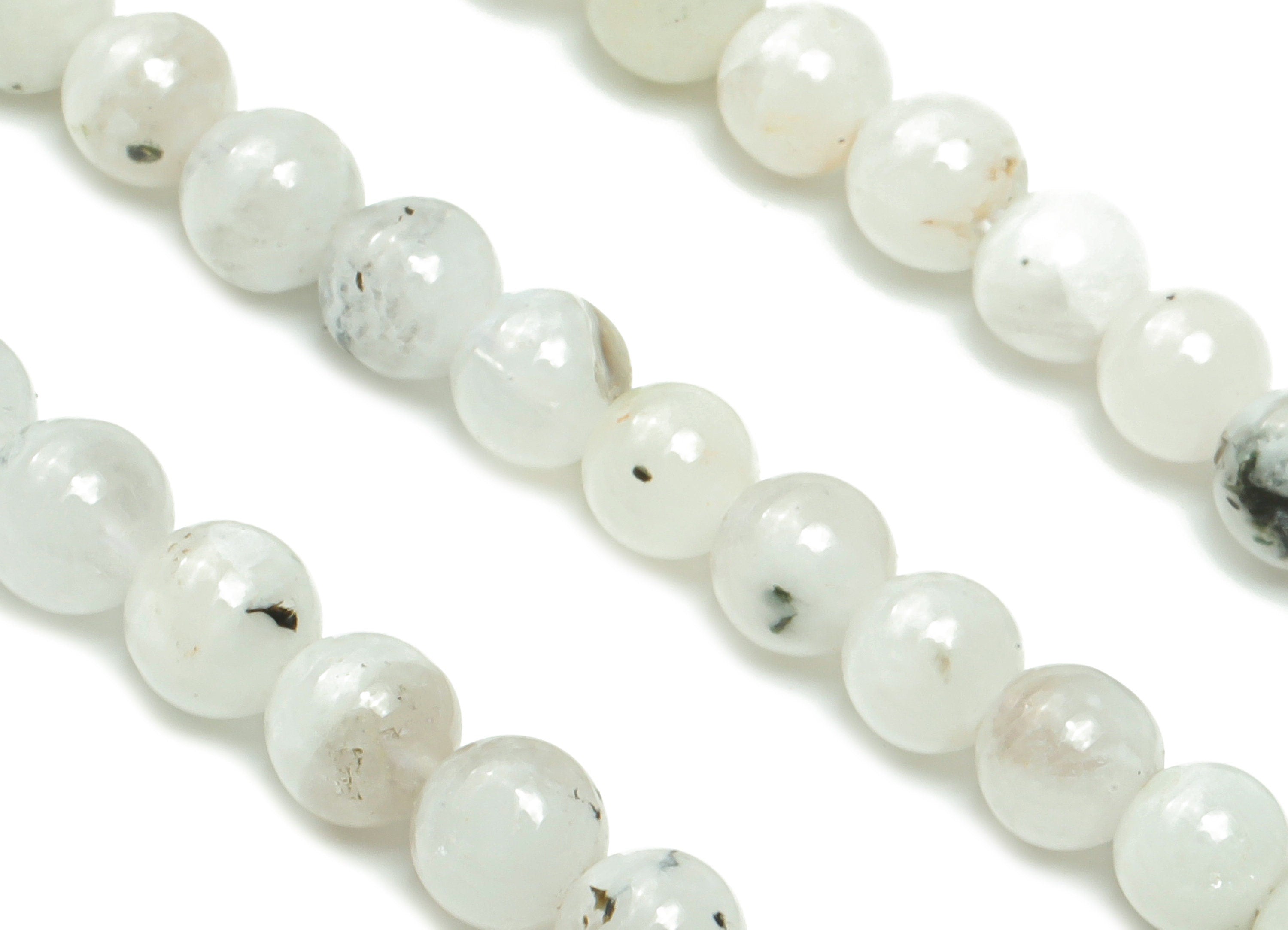 Blue Moonstone Round Beads 4mm - 15.5 inch - Round Gemstone Beads - Natural Stone Beads - 4x4m - NS1501 - DOMEDBAZAAR