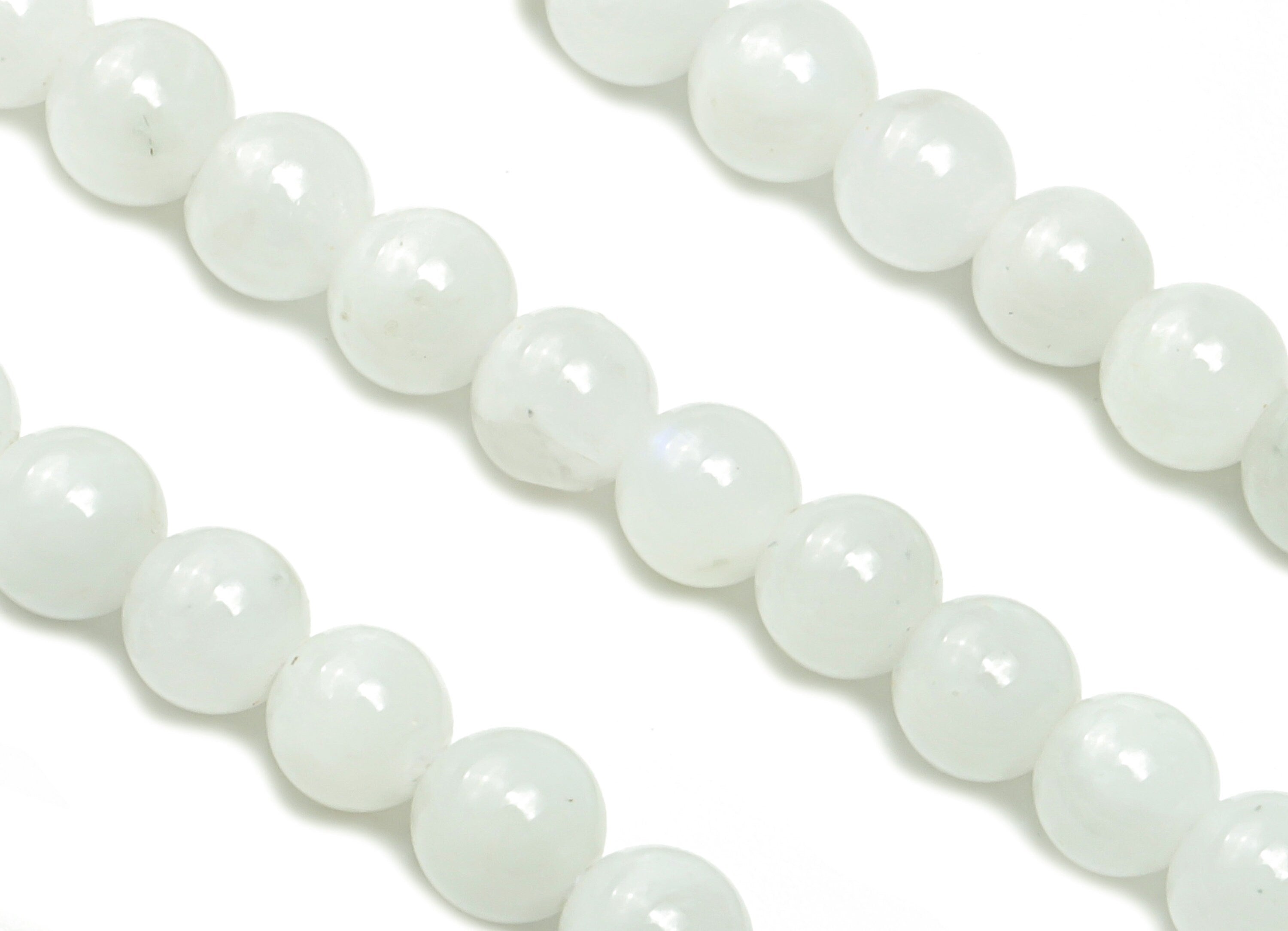 Blue Moonstone Round Beads 4mm - 15.5 inch - Round Gemstone Beads - Natural Stone Beads - 4x4m - NS1486 - DOMEDBAZAAR
