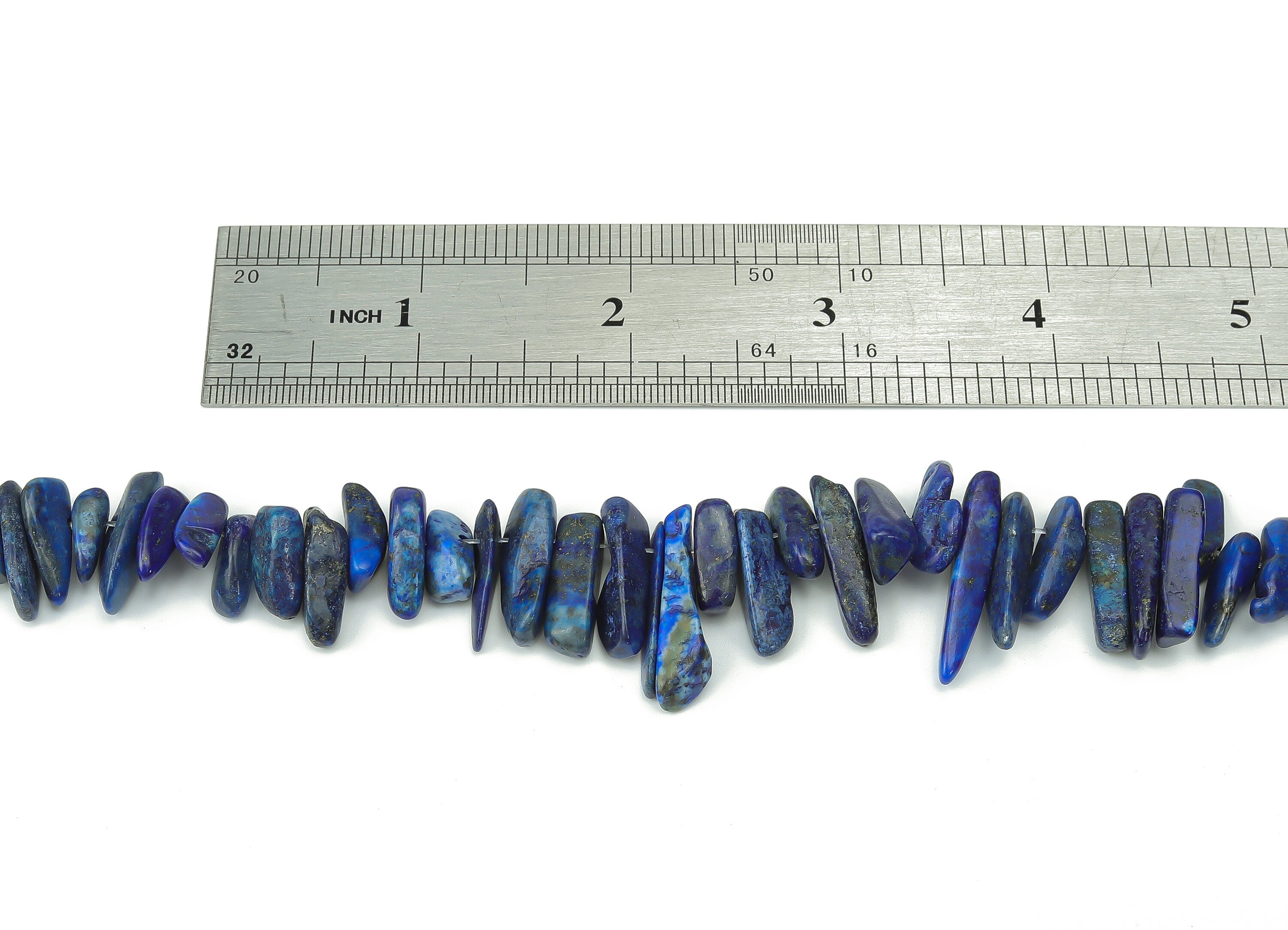 Lapis Lazuli Nugget Stone - 39cm / 1 strand - Large Chip - Natural Stone Beads - Jewelry Making Supplies - 18x5.43x4.47mm - NS1859K - DOMEDBAZAAR