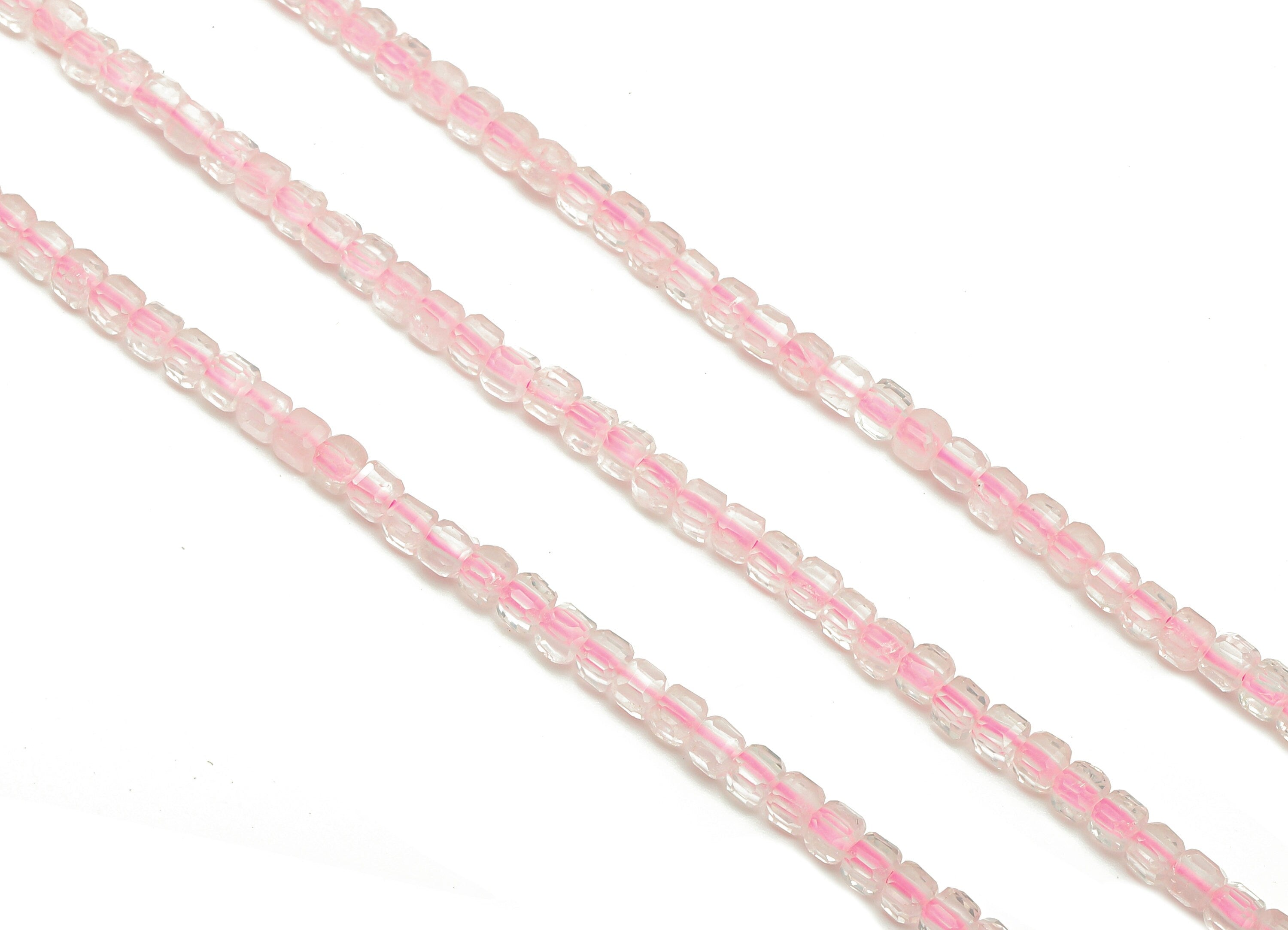 Faceted Cube Gemstone Beads - Madagascar Crystal Beads - 15.5&quot; / 1 Strand - 2.4x2.4mm - Natural Stone Beads - NS1872 - DOMEDBAZAAR