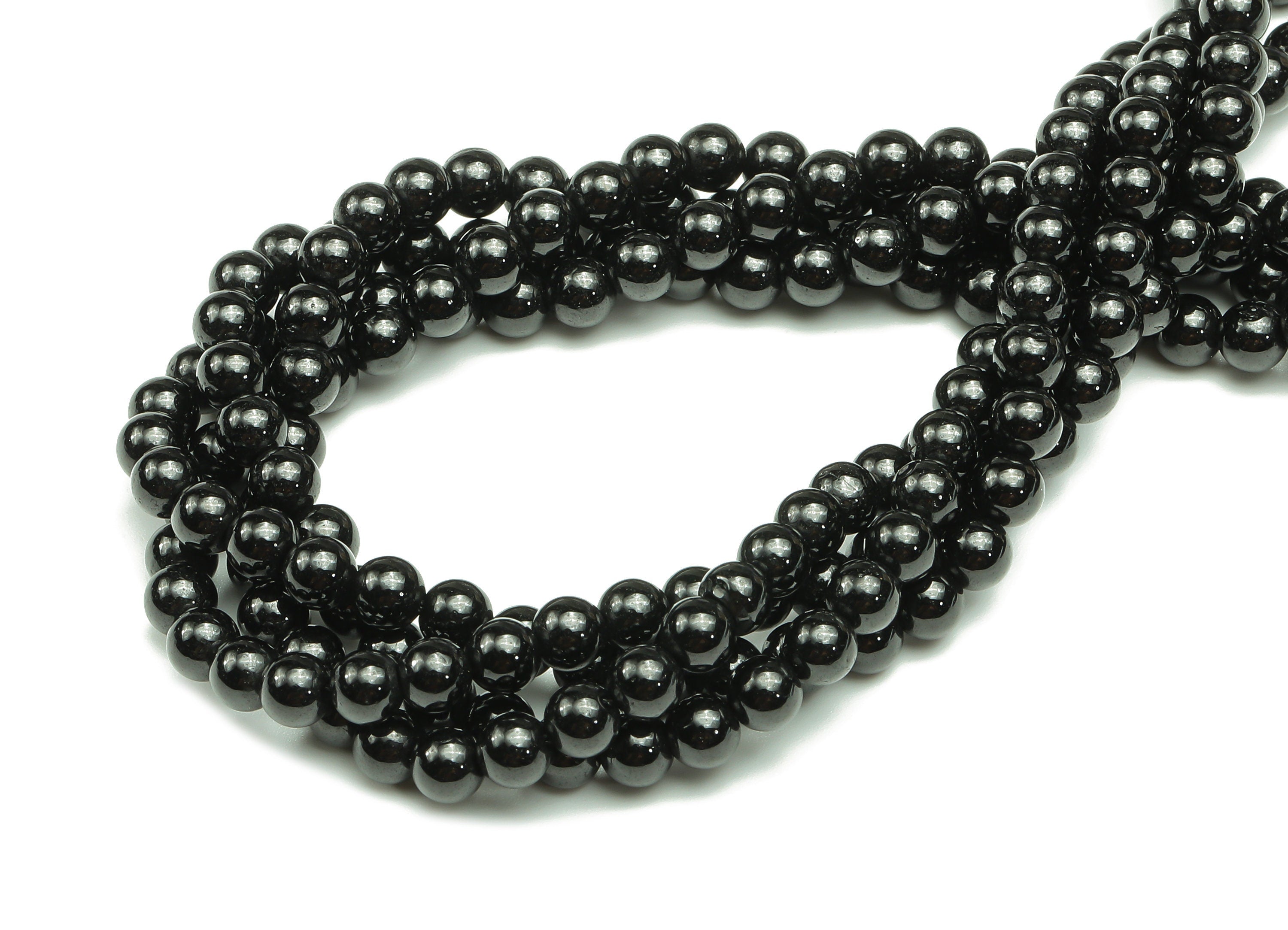 Round Gemstone Beads - 10mm Obsidian Round Beads Crystal - 15.5&quot; /1 Strand - 4x4mm - Natural Stone Beads - NS1887 - DOMEDBAZAAR