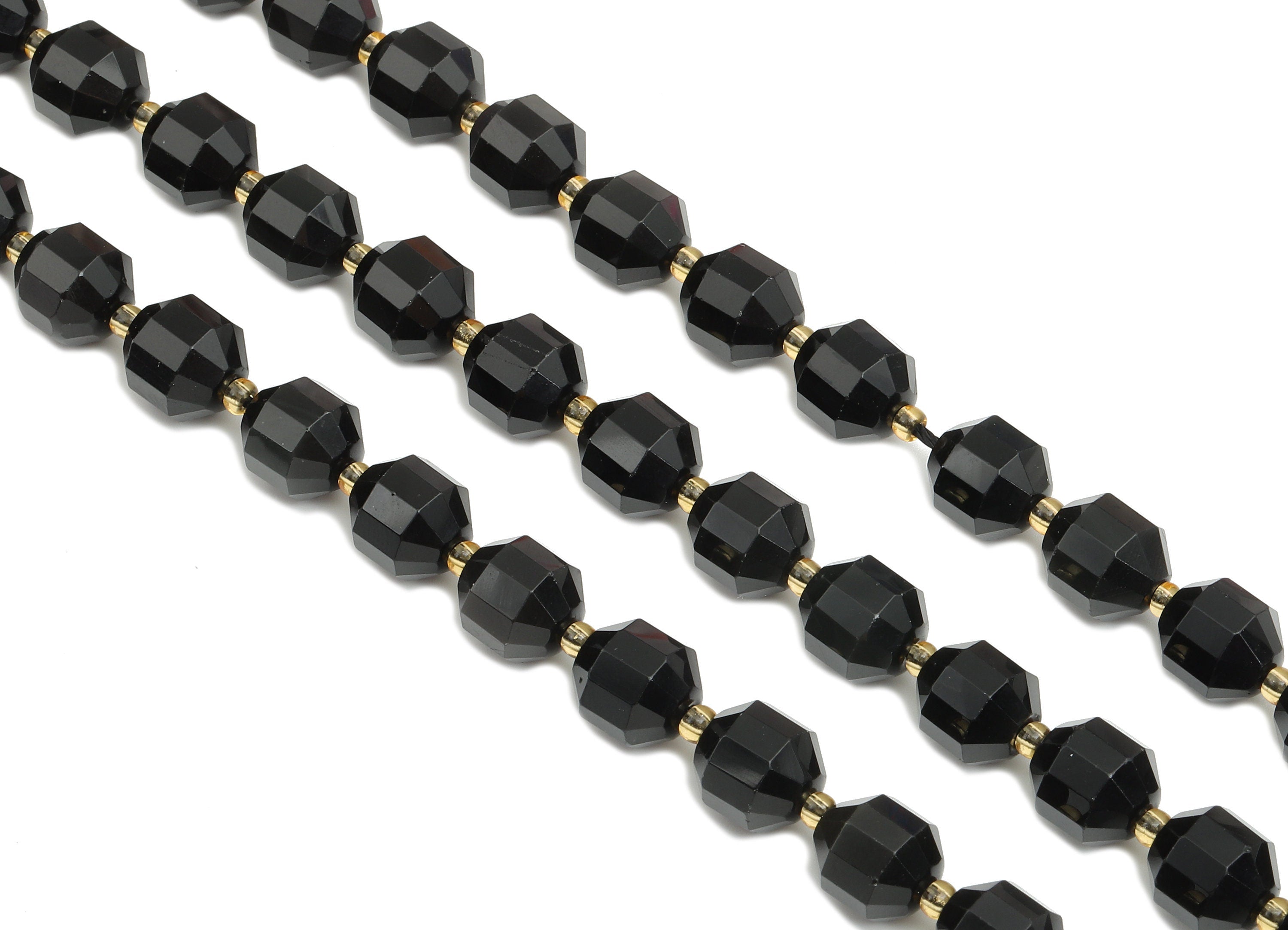 Faceted Round Gemstone Beads - 10mm Obsidian Huge Beads Round Crystal - 15.5&quot; /1 Strand - 10.3x8.6mm - Natural Stone Beads - NS1882 - DOMEDBAZAAR