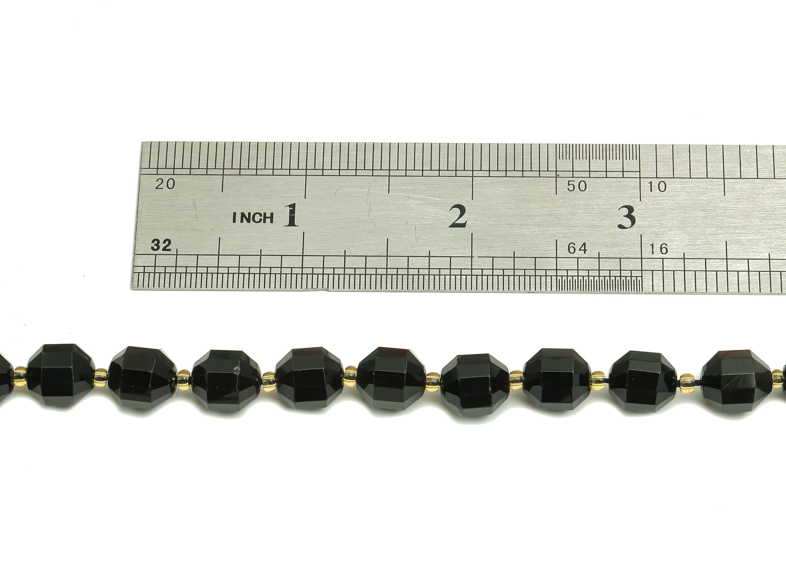 Faceted Round Gemstone Beads - 10mm Obsidian Huge Beads Round Crystal - 15.5&quot; /1 Strand - 10.3x8.6mm - Natural Stone Beads - NS1882 - DOMEDBAZAAR