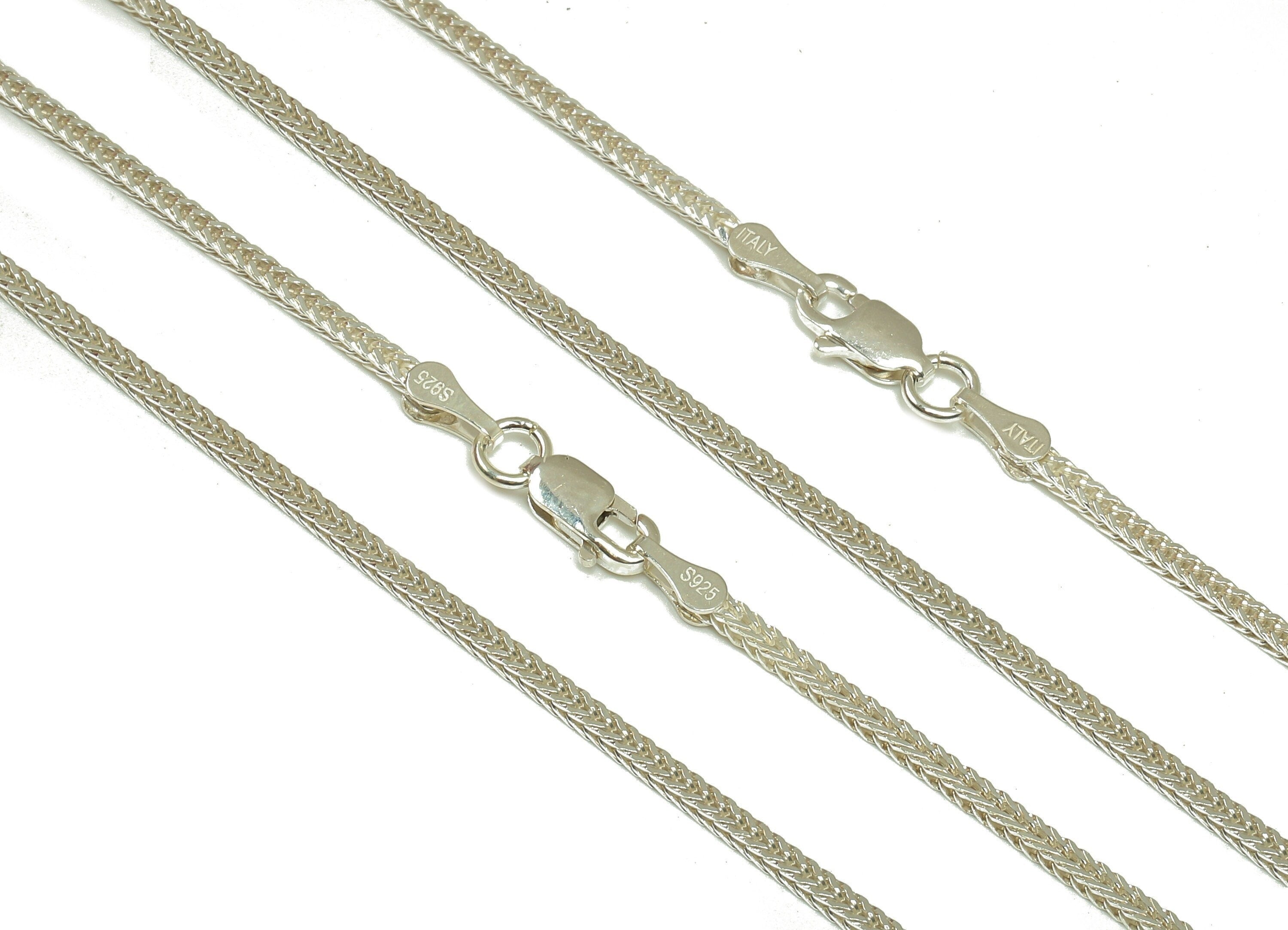 Silver Byzantine Cube Snake Chain - 45cm Finish Rope Spike Chain - 925  Silver Chain - 925 Silver - For Necklace - 4.3x1.3mm - SI1017 - DOMEDBAZAAR