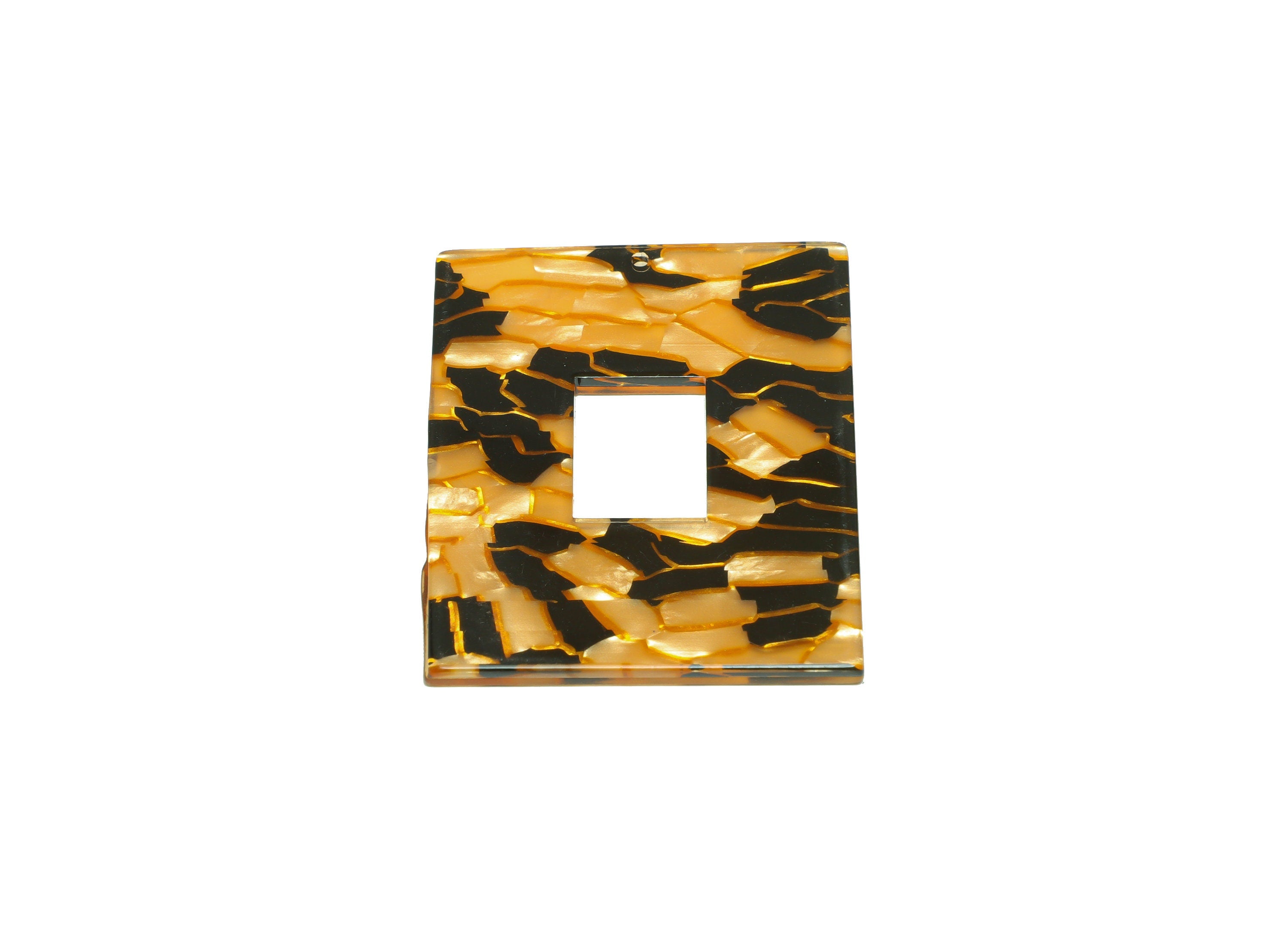 Acrylic Rectangle Charm - Geometry Mix Color Pendant - Big Rectangle Earring Charm - Jewelry Making - Code:A503- 49.18x39x2mm - AC2614-A503 - DOMEDBAZAAR