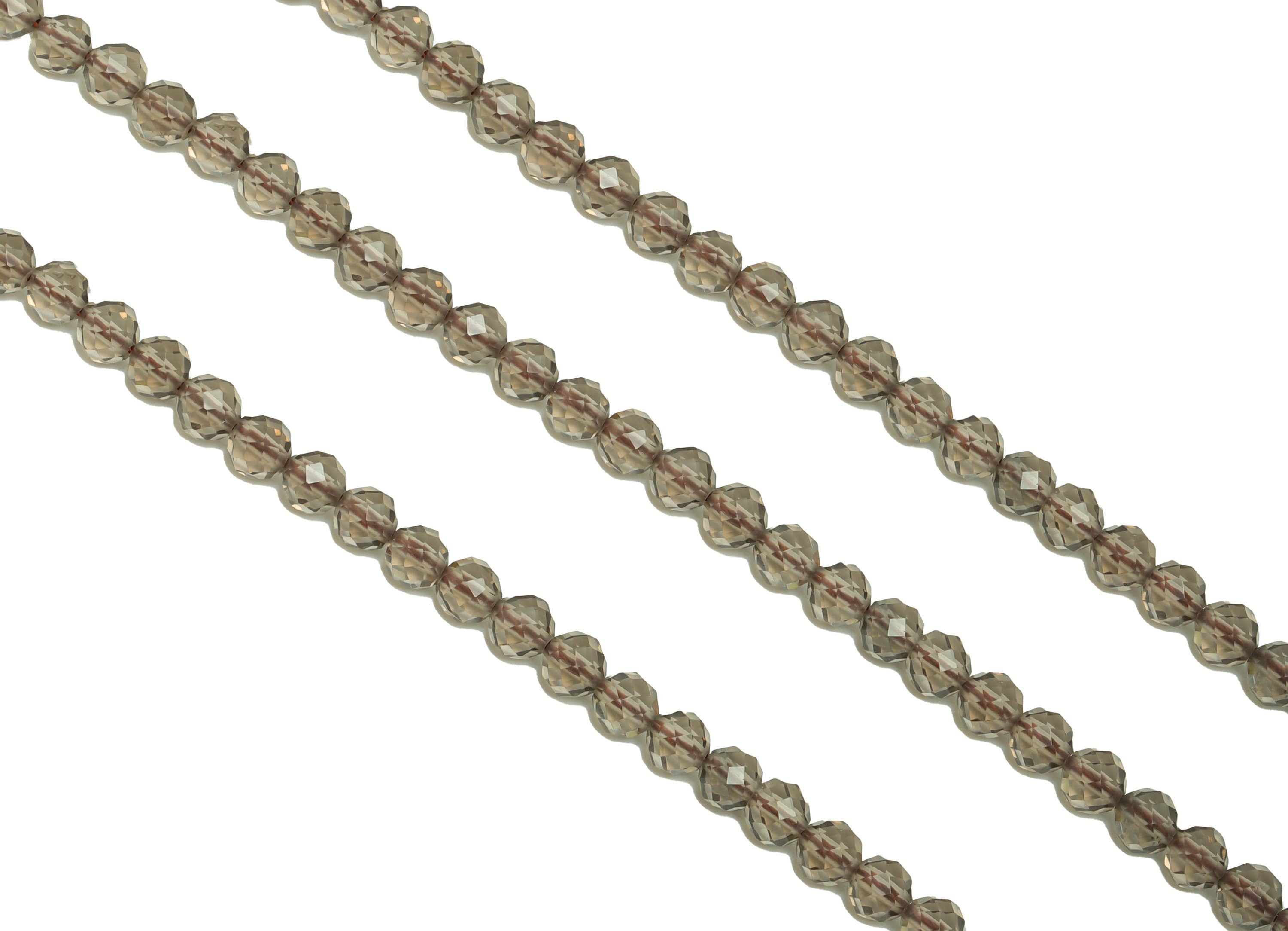 Obsidian Round Beads - Brown Ice Obsidian Gemstone Beads - 15.5 &quot;/ Strand Faceted Round Beads 4mm - Natural Crystal Stone Beads - NS2037 - DOMEDBAZAAR