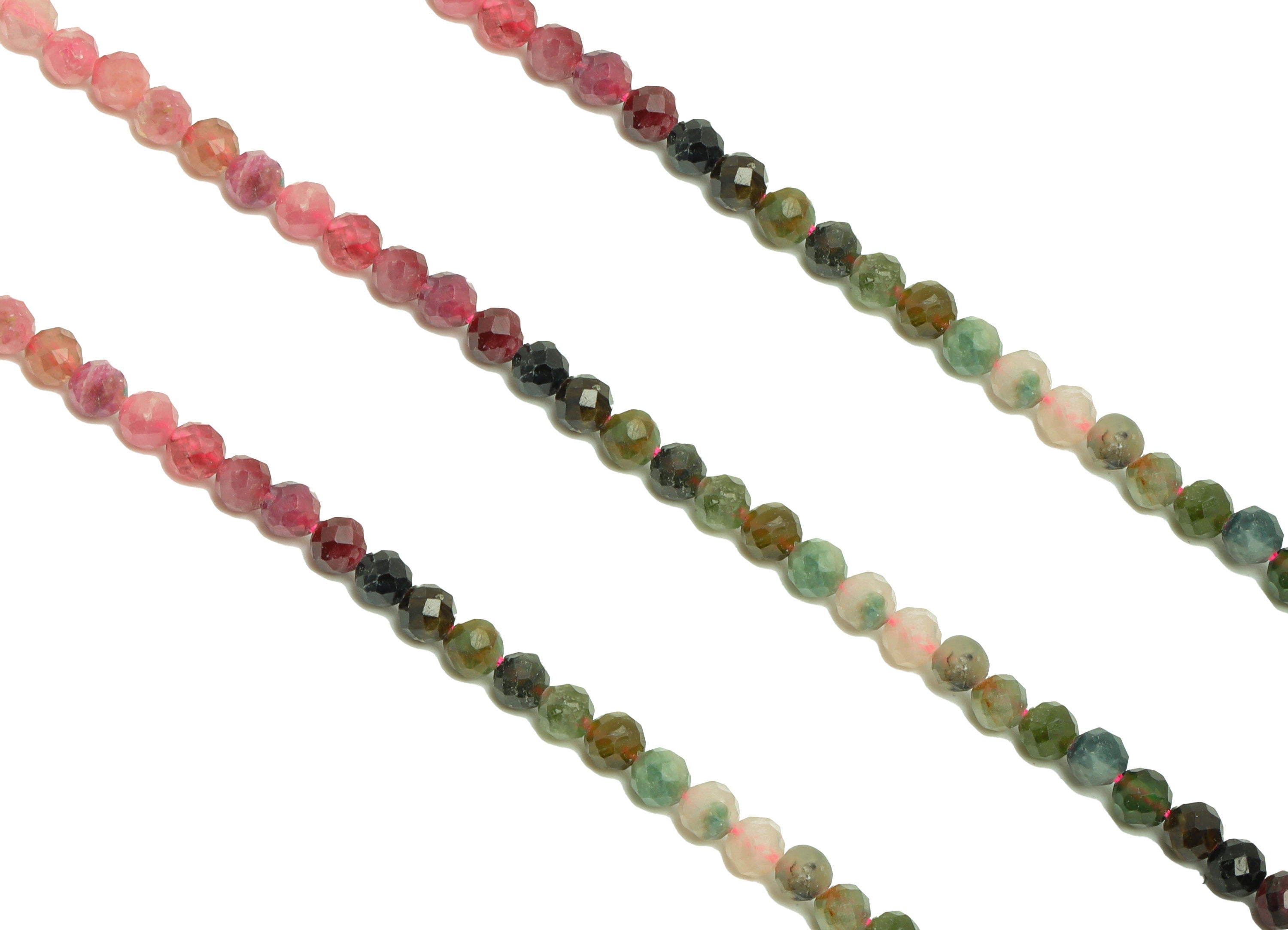 3.5mm Tourmaline Round Beads - Natural Stone Crystal - Gemstone Tourmaline Beads - 15.5 &quot;/ Strand Faceted Round Beads - Stone Beads - NS2082 - DOMEDBAZAAR