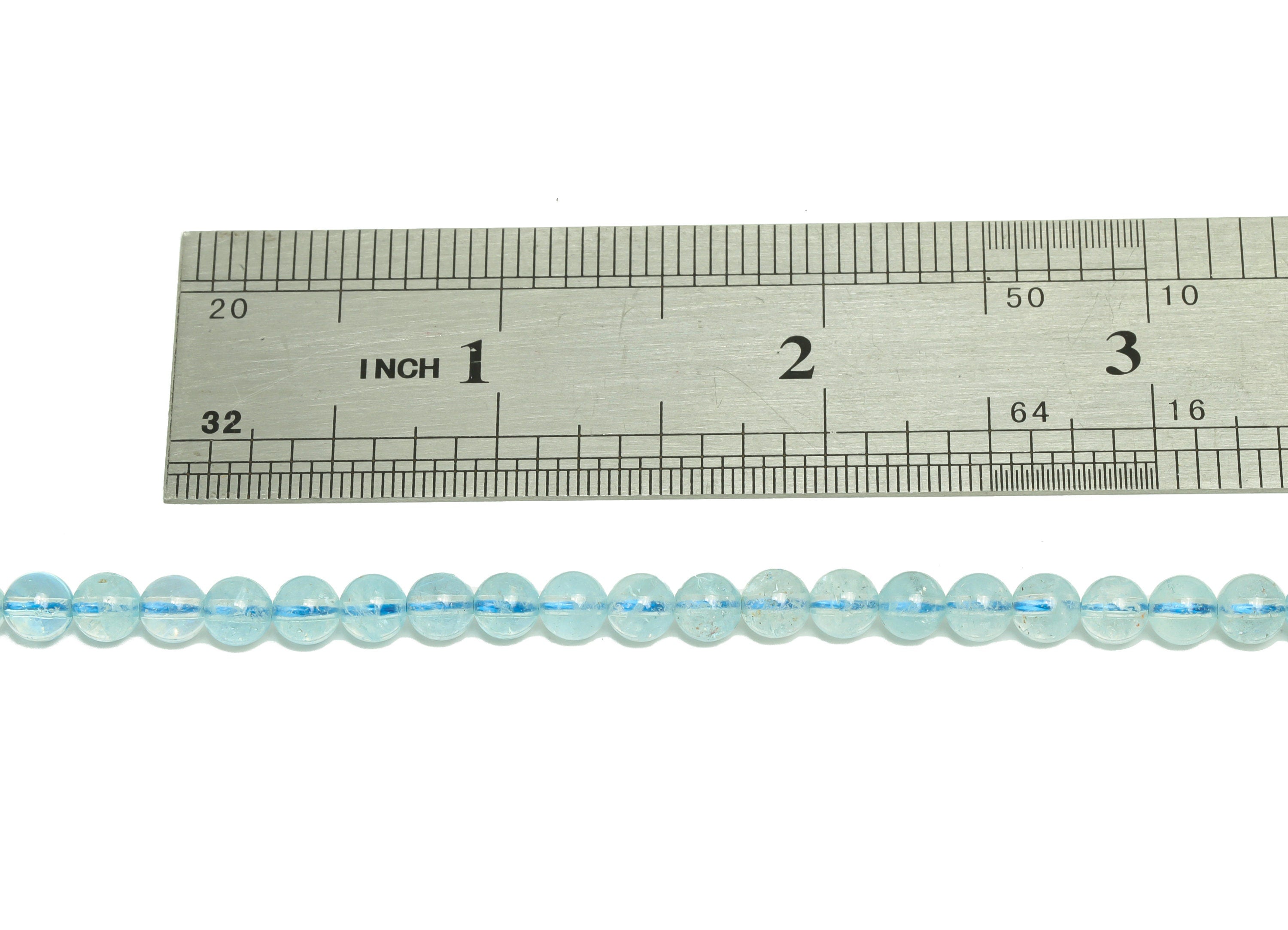 5mm Aquamarine Round Beads - Stone Crystal -Gemstone Brazil Aquamarine Beads - 15.5 &quot;/ Strand Round Beads - Natural Stone Beads - NS2065 - DOMEDBAZAAR