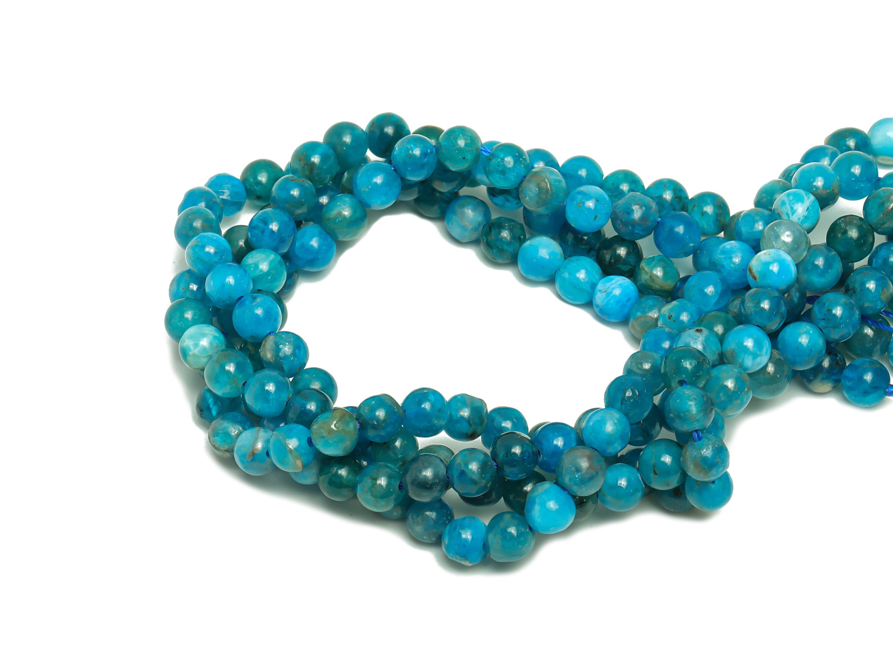 4mm Apatite Round Beads - Crystal Beads - Gemstone Apatite Beads - 15.5 &quot;/ Strand Round Beads - Natural Crystal Beads - NS2060 - DOMEDBAZAAR