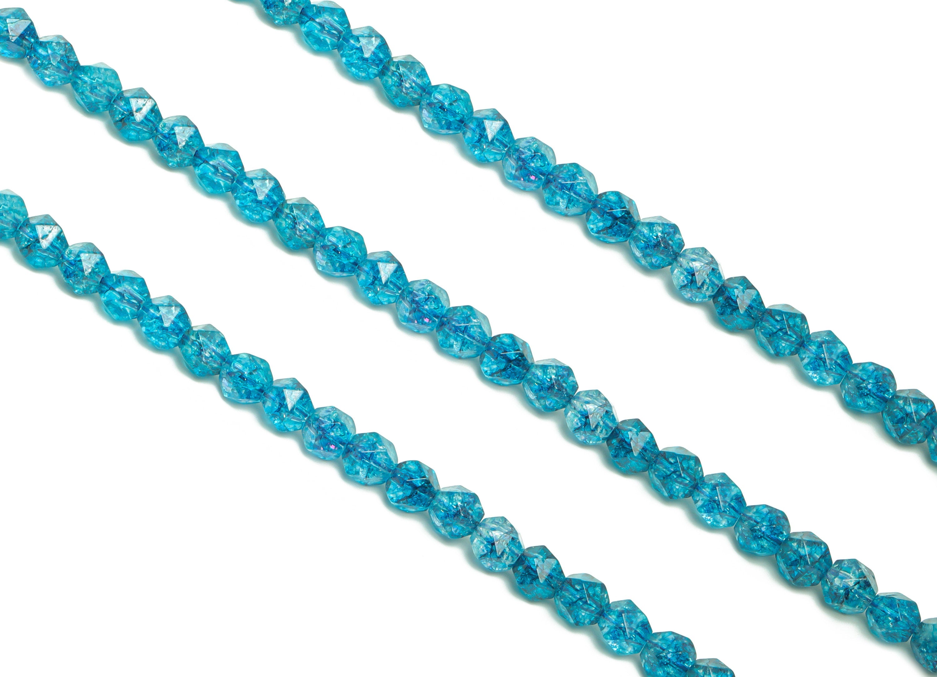 6mm Blue Quartz Round Beads - Beads Crystal - Gemstone Blue Quartz Beads - 15.5 &quot;/ Strand Faceted Round Beads - Natural Crystal Bead- NS2023 - DOMEDBAZAAR