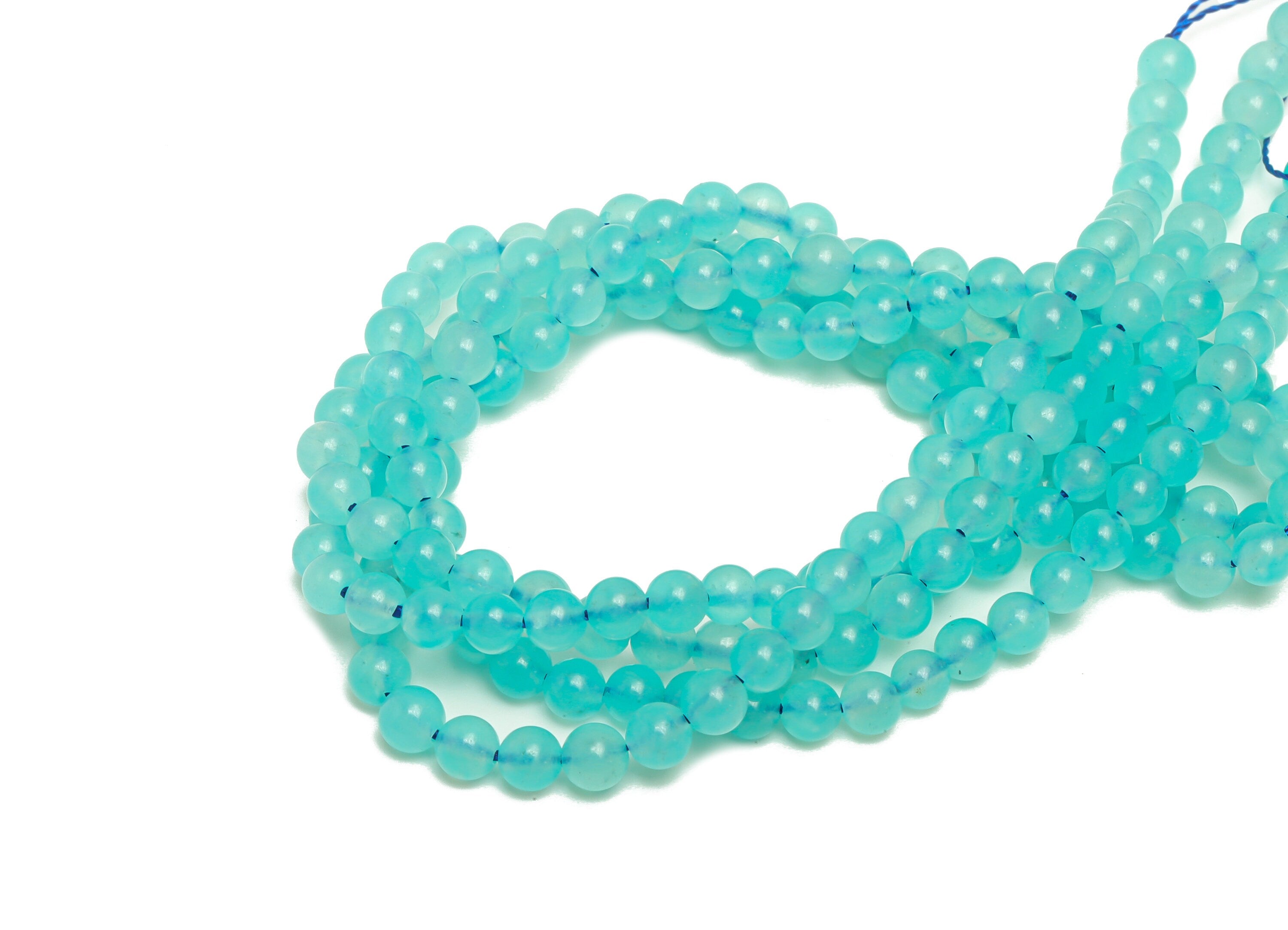 4mm Mozambique Amazonite Round Beads - Beads Crystal - Gemstone Mozambique Amazonite Beads - 15.5 &quot;/ Strand Beads - Natural Crystal - NS2064 - DOMEDBAZAAR