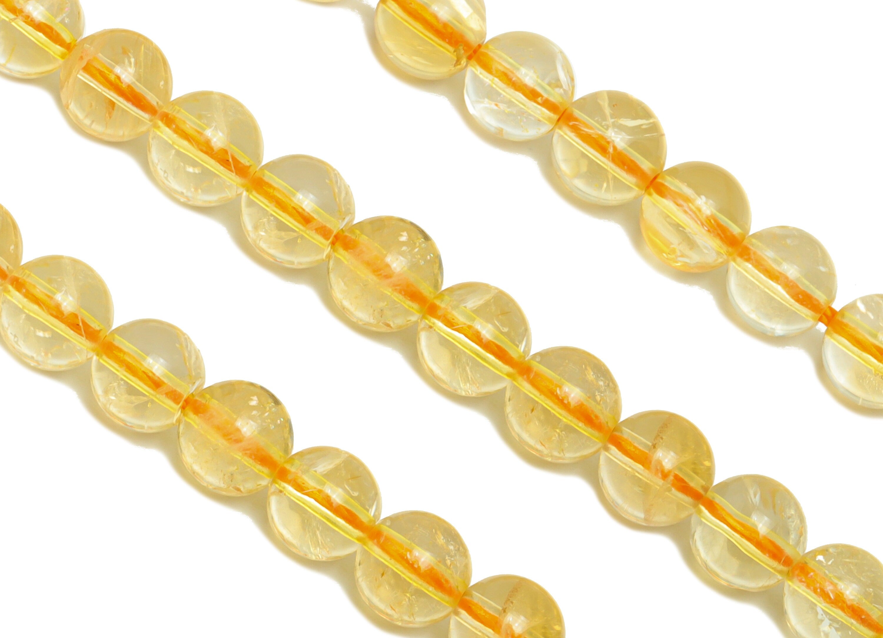 6mm Brazil Citrine Round Beads - Beads Crystal - Gemstone Brazil Citrine Beads - 15.5 &quot;/ Strand Beads - Natural Crystal Beads - NS2062 - DOMEDBAZAAR