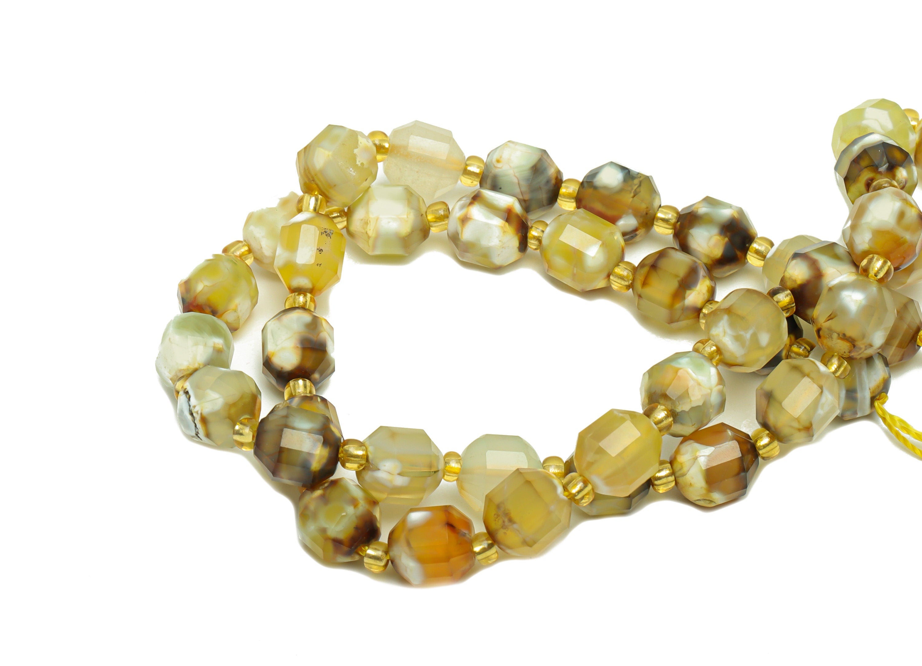 7mm Yellow Opal Oval Beads - Crystal Beads - Gemstone Yellow Opal Beads - 15.5 &quot;/ Strand Faceted Oval Beads - Natural Crystal Bead - NS2089 - DOMEDBAZAAR