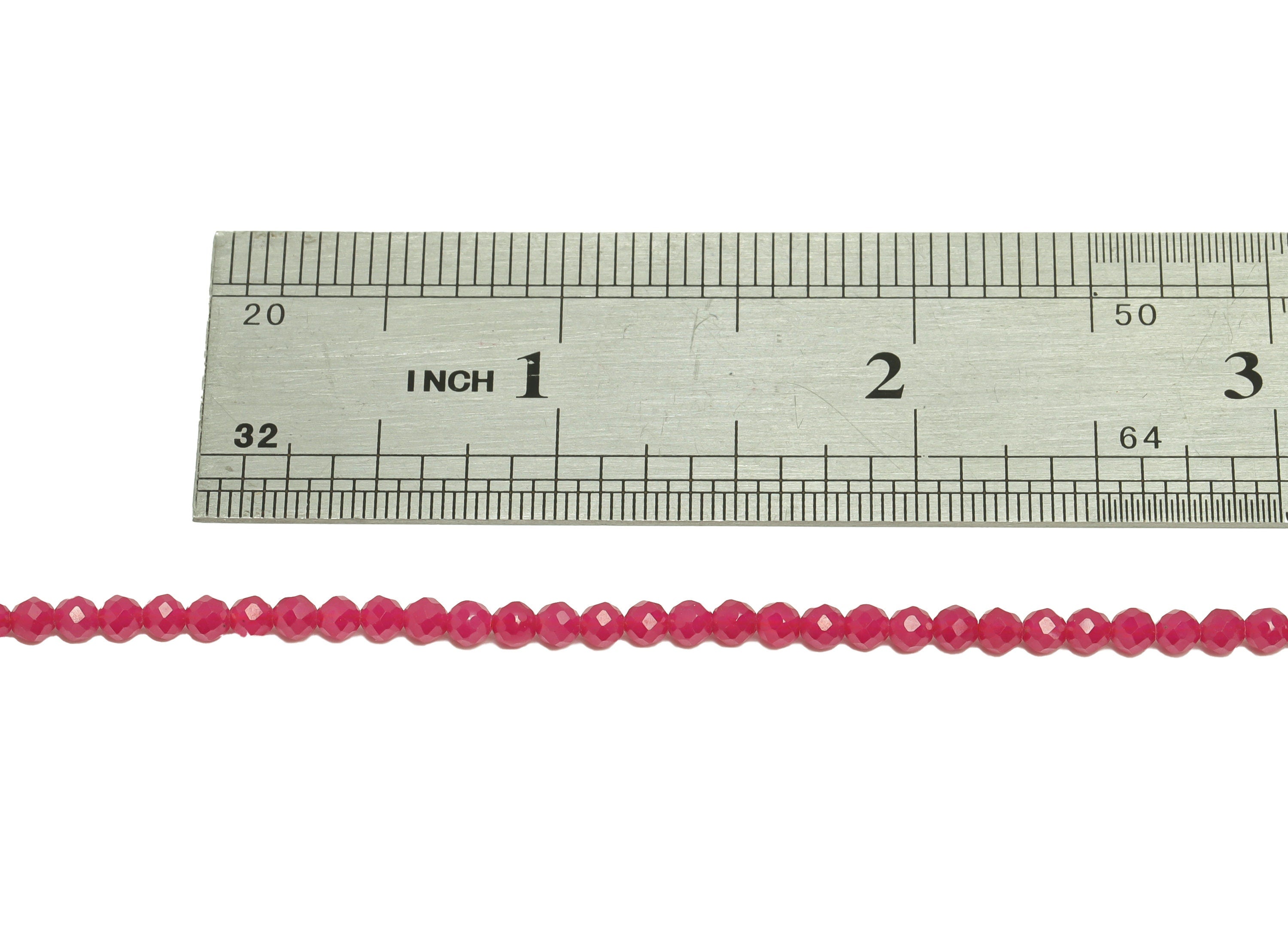 3mm Red Corundum Round Beads - Crystal Beads - Gemstone Red Corundum Beads - 15.5 &quot;/ Strand Faceted Round Beads - Corundum Bead- NS2052 - DOMEDBAZAAR