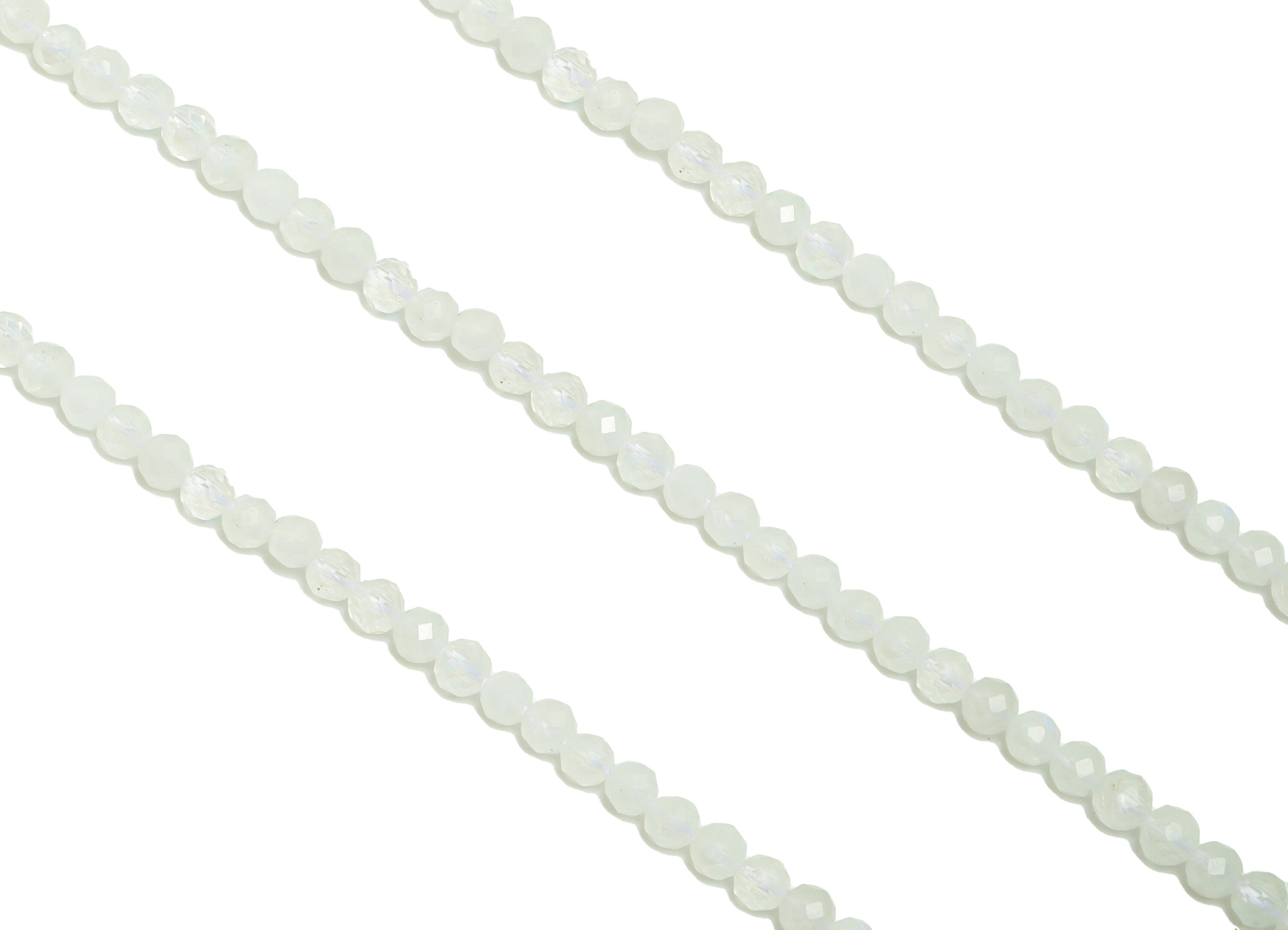 3.5mm Moonstone Round Beads - Natural Stone Beads - Gemstone Moonstone Beads - 15.5 &quot;/ Strand Faceted Round Beads - Crystal Beads - NS2042 - DOMEDBAZAAR