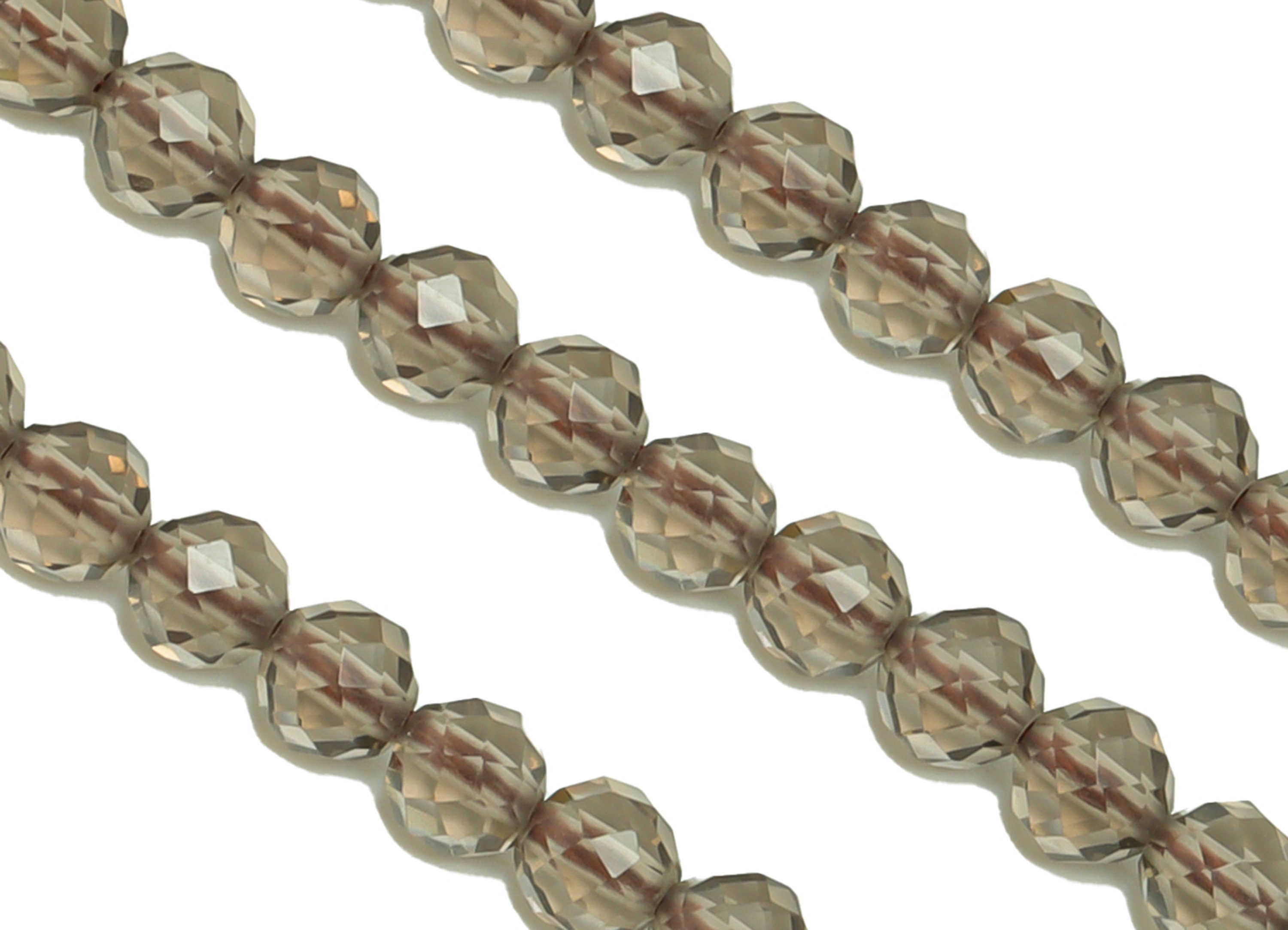 Obsidian Round Beads - Brown Ice Obsidian Gemstone Beads - 15.5 &quot;/ Strand Faceted Round Beads 4mm - Natural Crystal Stone Beads - NS2037 - DOMEDBAZAAR