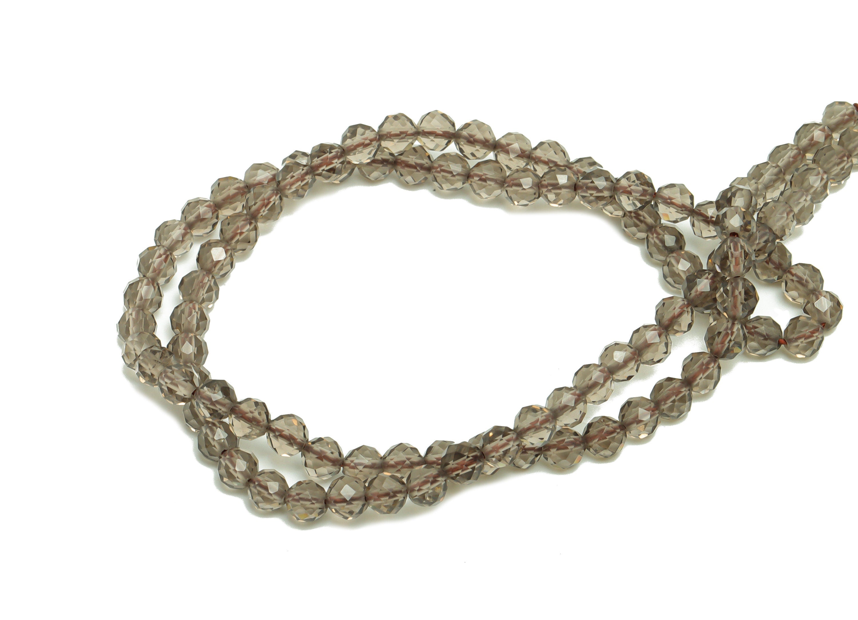 Obsidian Round Beads - Brown Ice Obsidian Gemstone Beads - 15.5 &quot;/ Strand Faceted Round Beads 4mm - Natural Crystal Stone Beads - NS2037 - DOMEDBAZAAR