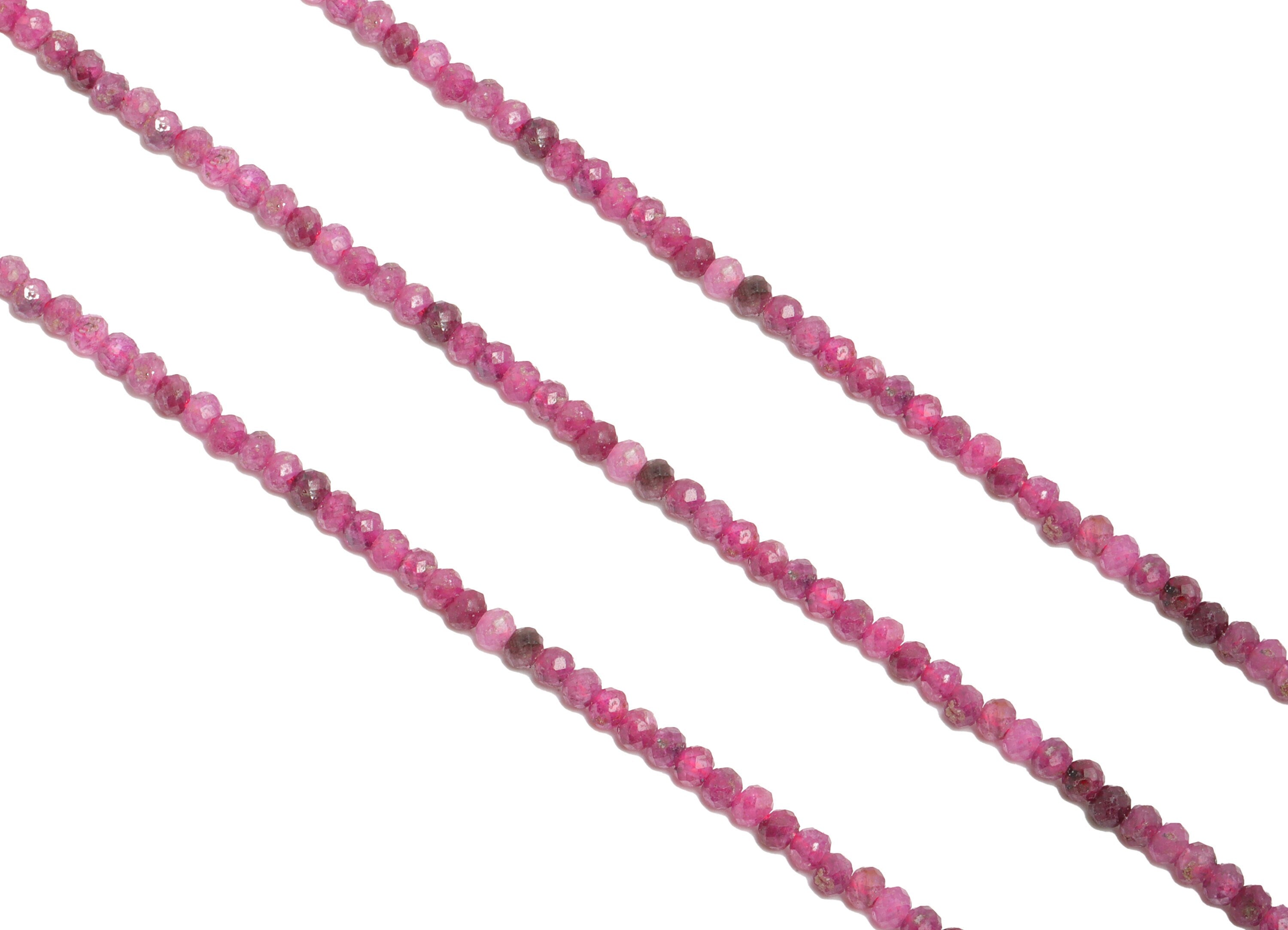 2.7mm Ruby Round Beads - Gemstone Purple Ruby Beads - 15.5 &quot;/ Strand Faceted Round Beads - Natural Stone Crystal -Jewelry making- NS2085 - DOMEDBAZAAR