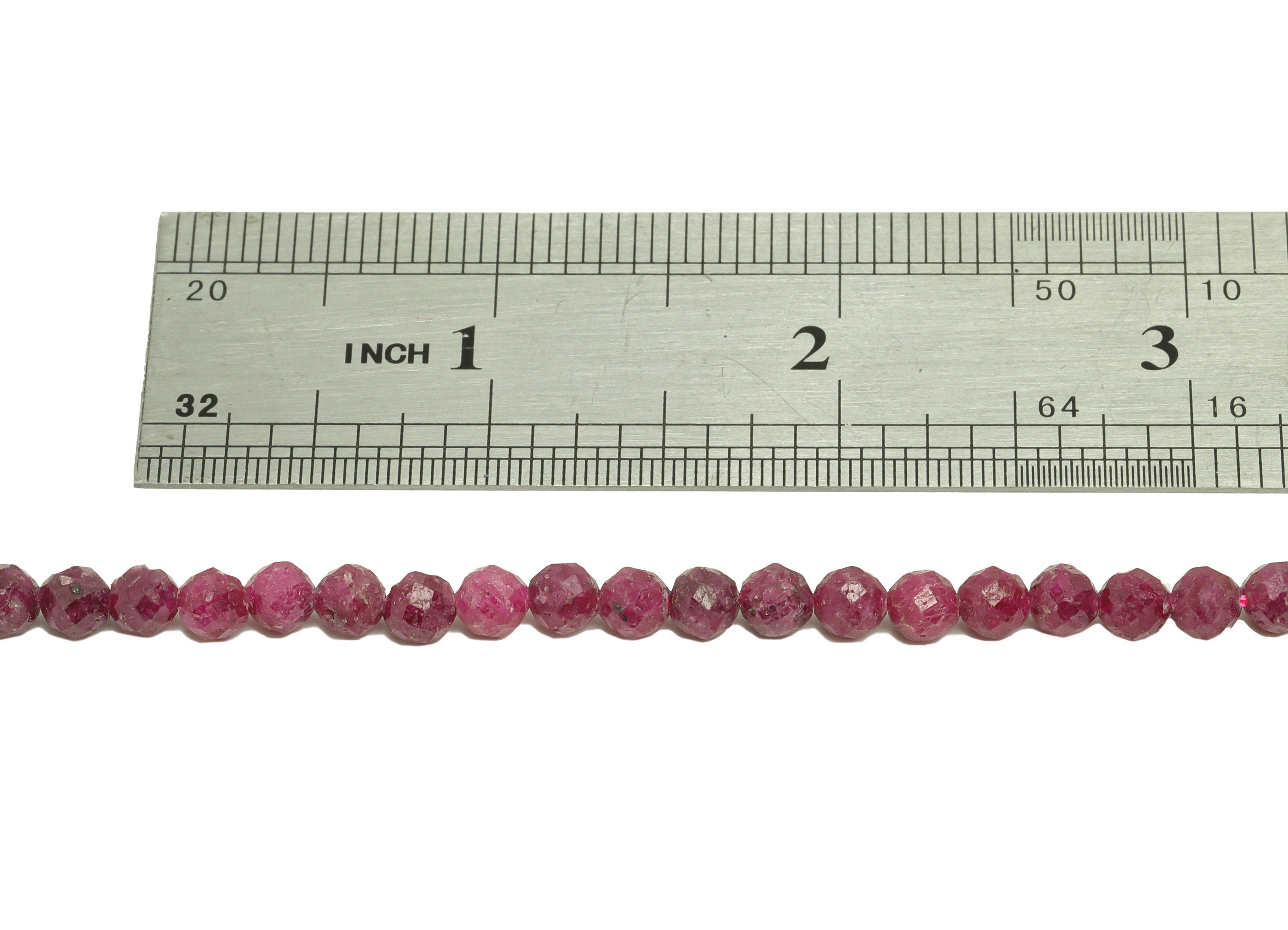 5mm Ruby Round Beads - Natural Stone Crystal - Gemstone Purple Ruby Beads - 15.5 &quot;/ Strand Faceted Round Beads - Stone Beads - NS2041 - DOMEDBAZAAR