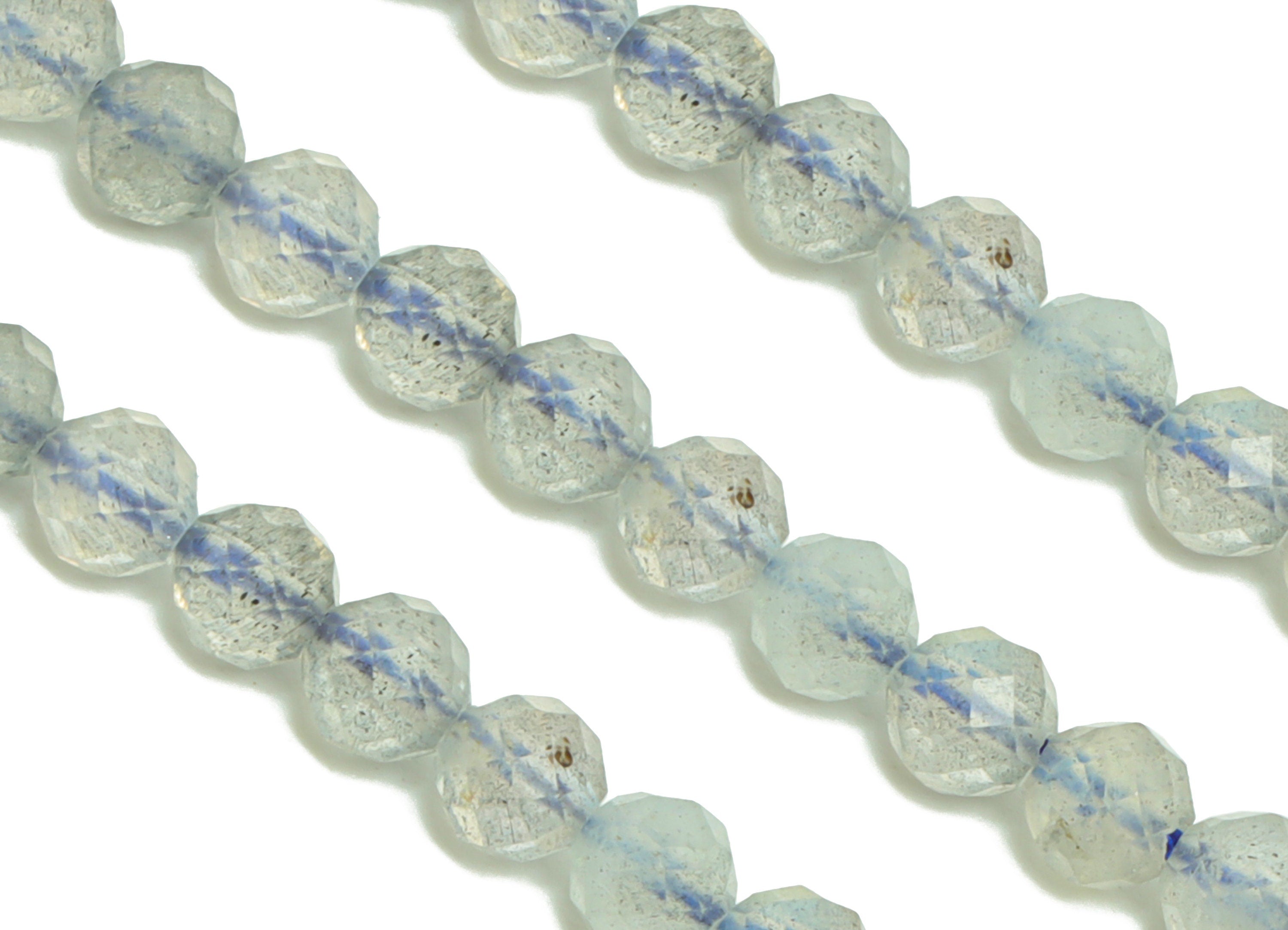 4mm Labradorite Round Beads - Crystal Beads - Gemstone Labradorite Beads - 15.5 &quot;/ Strand Faceted Round Beads - Natural Beads - NS2040 - DOMEDBAZAAR