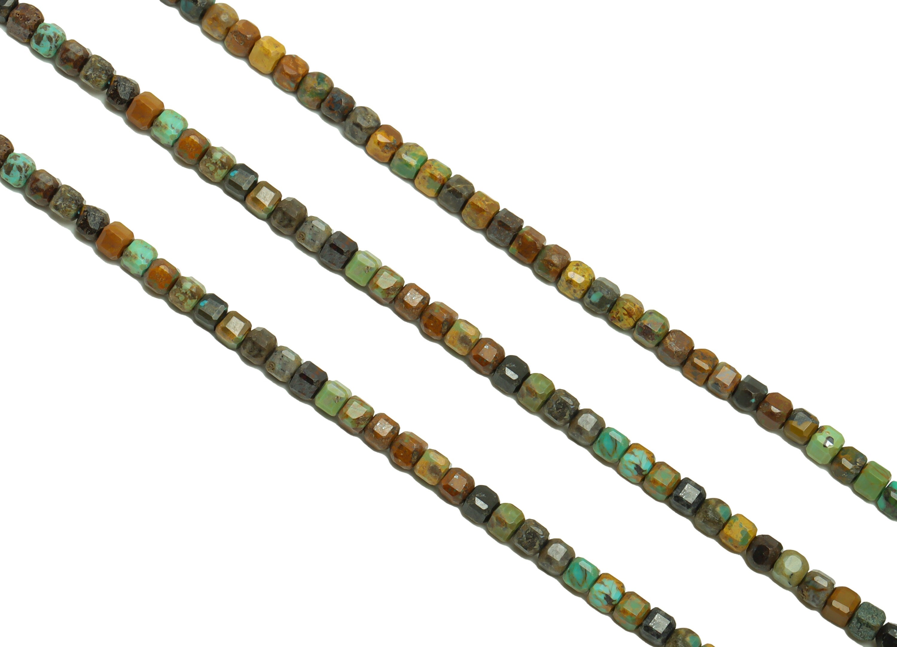 3mm Turquoise Cube Beads - Crystal Beads - Gemstone Turquoise Beads - 15.5 &quot;/ Strand Faceted Cube Beads - Natural Beads - NS2075 - DOMEDBAZAAR