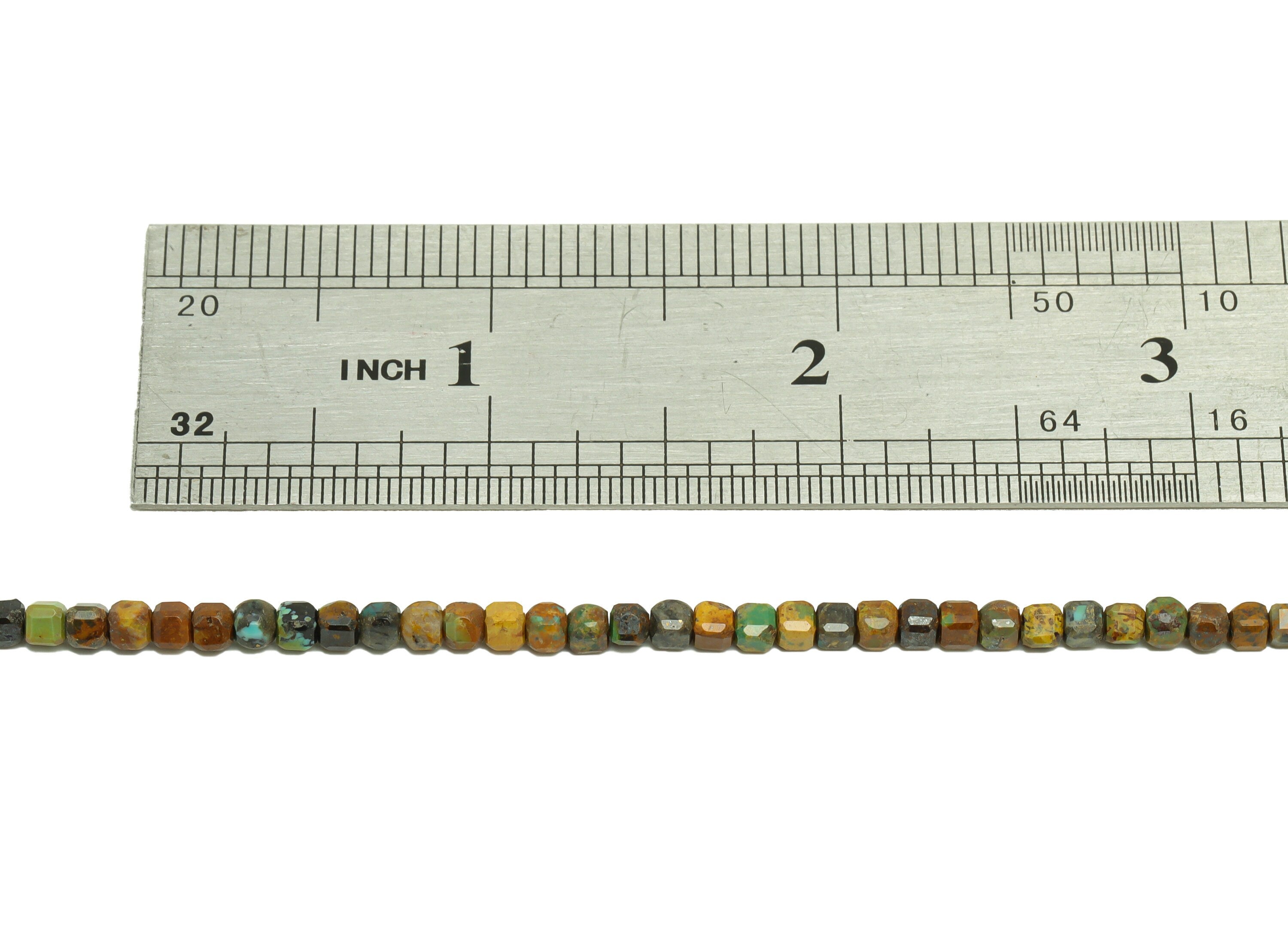 3mm Turquoise Cube Beads - Crystal Beads - Gemstone Turquoise Beads - 15.5 &quot;/ Strand Faceted Cube Beads - Natural Beads - NS2075 - DOMEDBAZAAR