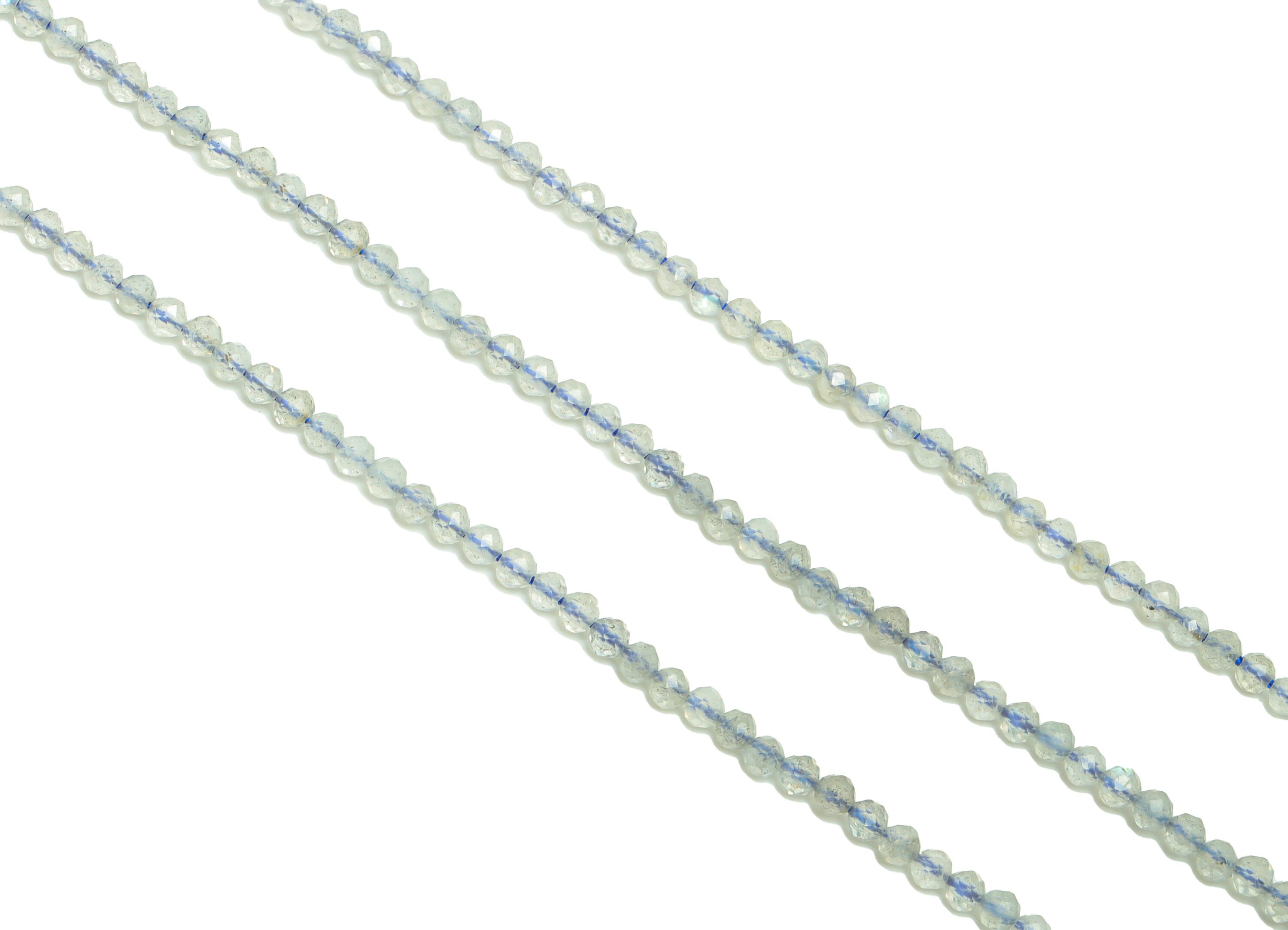 2.5mm Labradorite Round Beads - Crystal Beads - Gemstone Labradorite Beads - 15.5 &quot;/ Strand Faceted Round Beads - Natural Bead- NS2072 - DOMEDBAZAAR