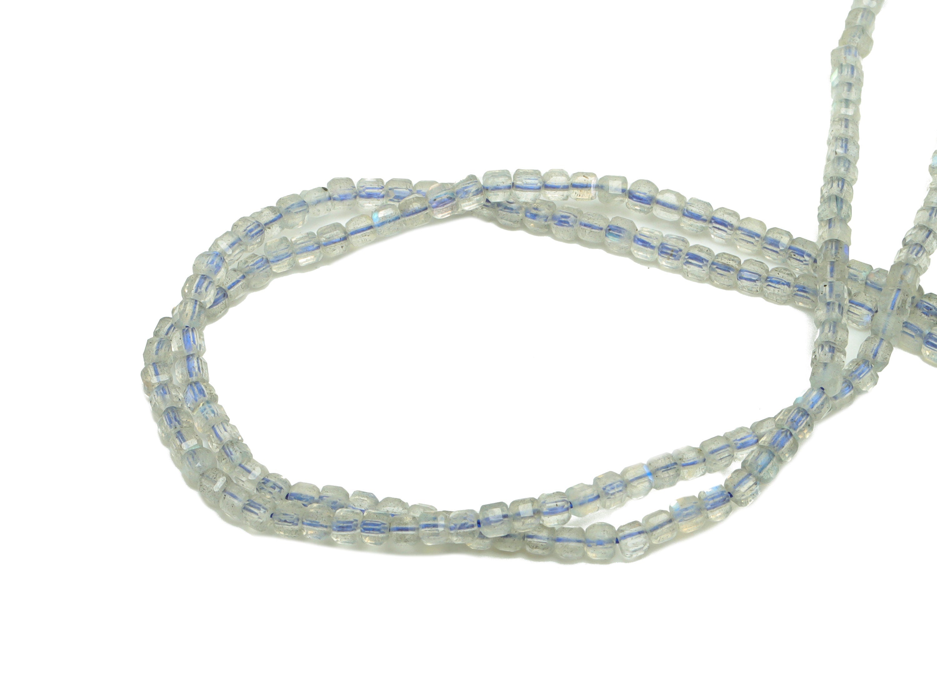 2.5mm Labradorite Cube Beads - Crystal Beads - Gemstone Labradorite Beads - 15.5 &quot;/ Strand Faceted Cube Beads - Natural Beads - NS2077 - DOMEDBAZAAR