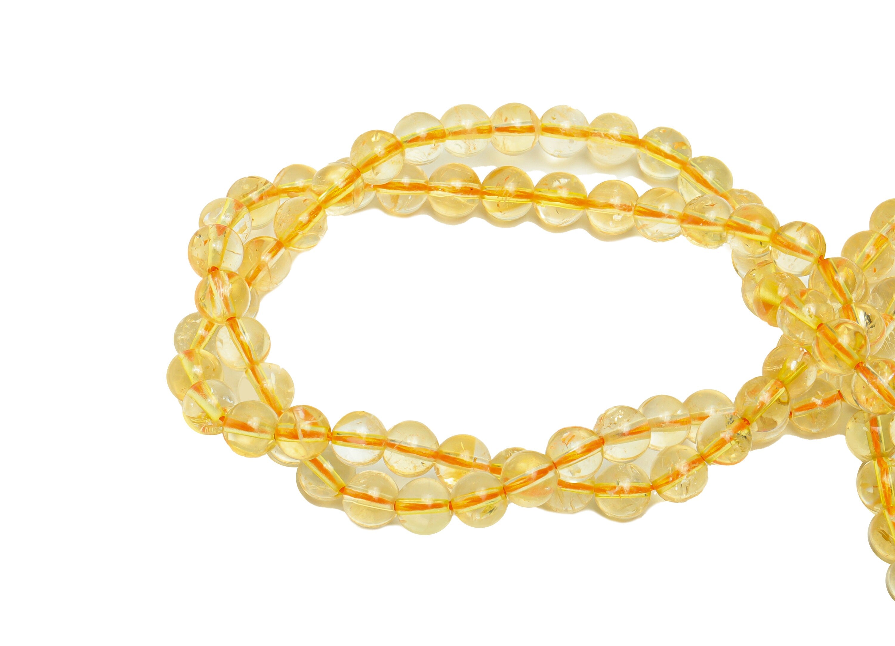 6mm Brazil Citrine Round Beads - Beads Crystal - Gemstone Brazil Citrine Beads - 15.5 &quot;/ Strand Beads - Natural Crystal Beads - NS2062 - DOMEDBAZAAR