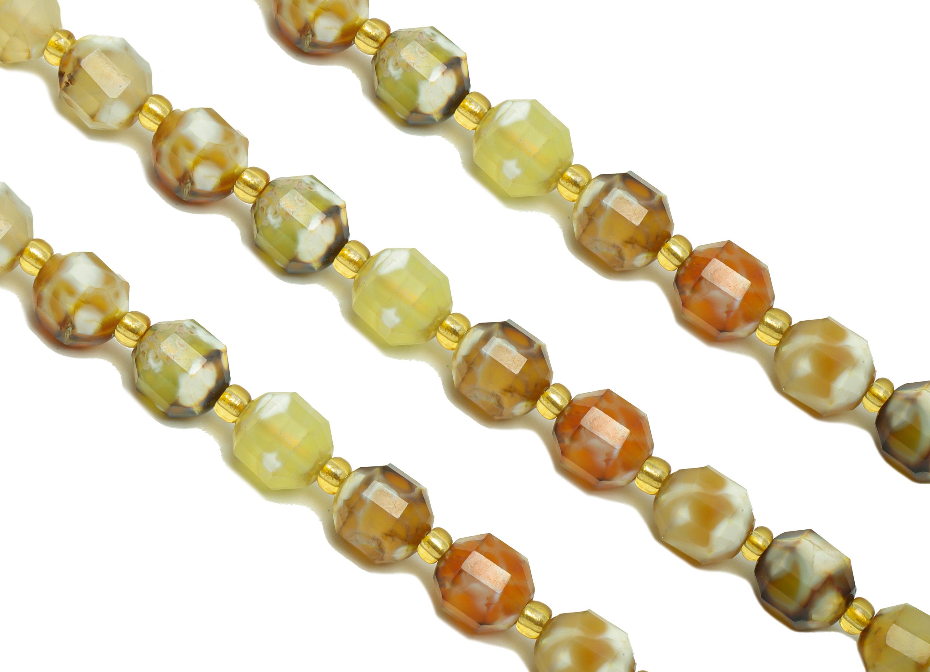 7mm Yellow Opal Oval Beads - Crystal Beads - Gemstone Yellow Opal Beads - 15.5 &quot;/ Strand Faceted Oval Beads - Natural Crystal Bead - NS2089 - DOMEDBAZAAR