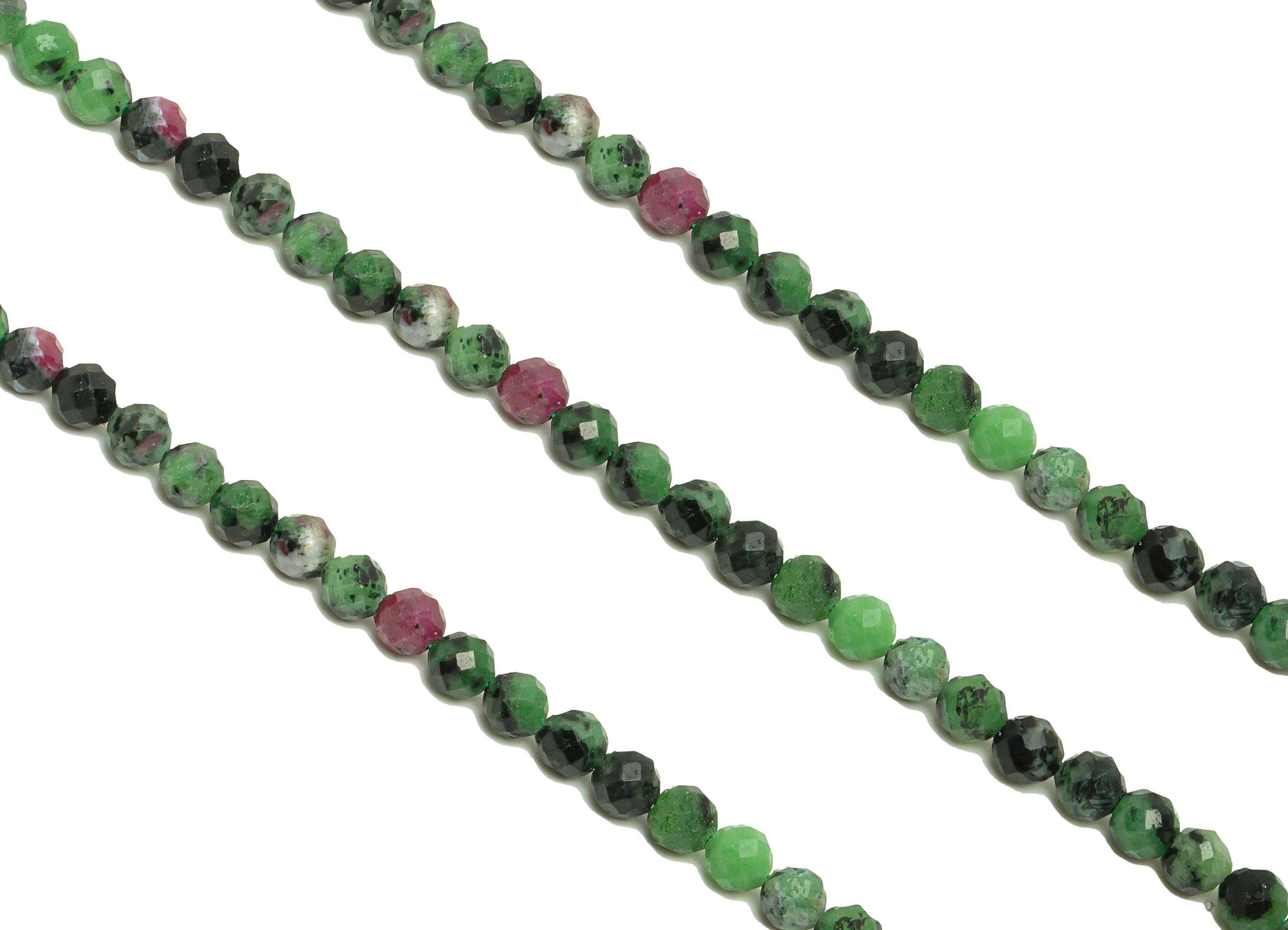 5.5mm Green Ruby Round Beads - Natural Stone Beads - Gemstone Green Ruby Beads - 15.5 &quot;/ Strand Faceted Round Beads - Crystal Beads- NS2090 - DOMEDBAZAAR