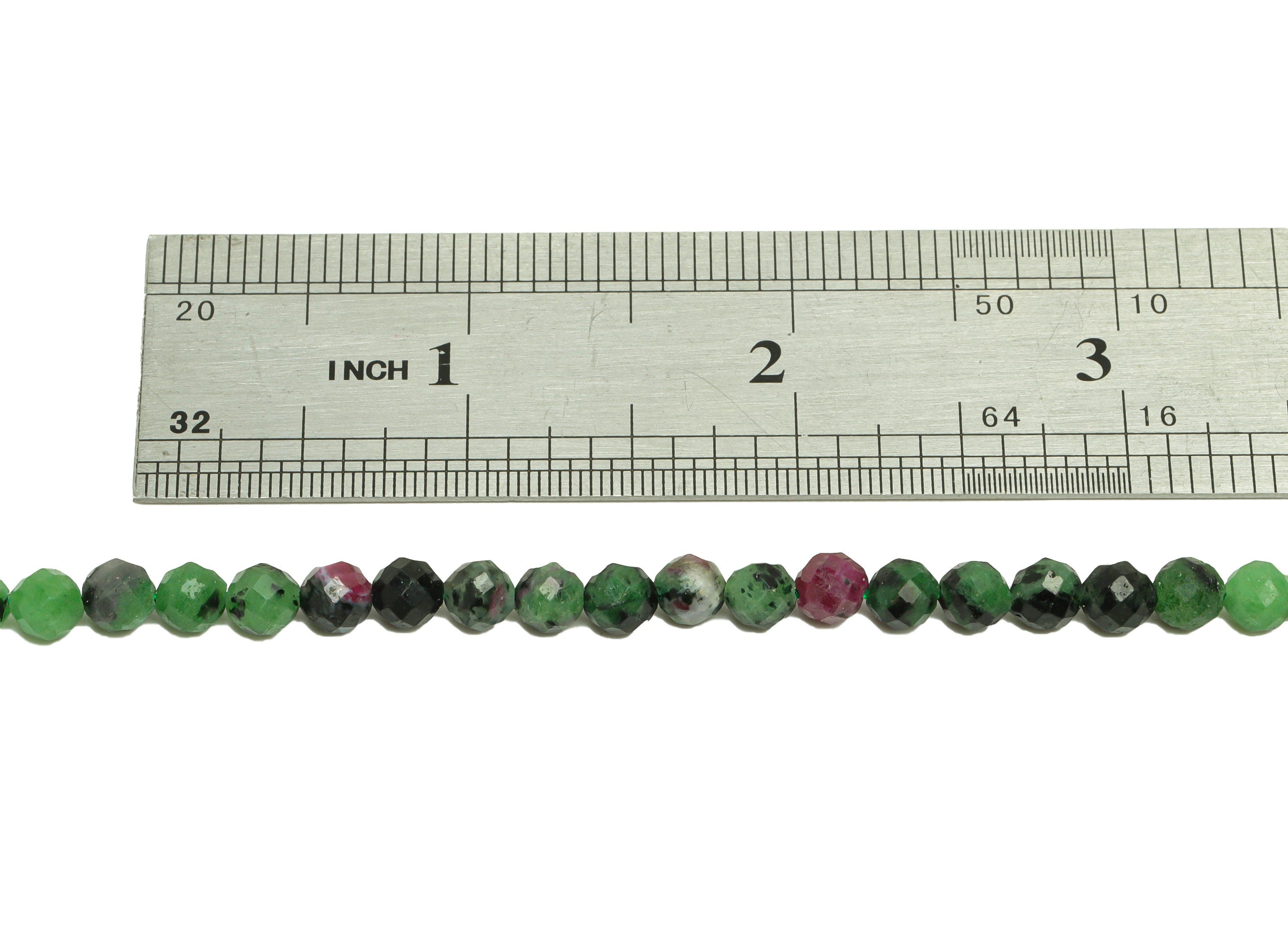 5.5mm Green Ruby Round Beads - Natural Stone Beads - Gemstone Green Ruby Beads - 15.5 &quot;/ Strand Faceted Round Beads - Crystal Beads- NS2090 - DOMEDBAZAAR