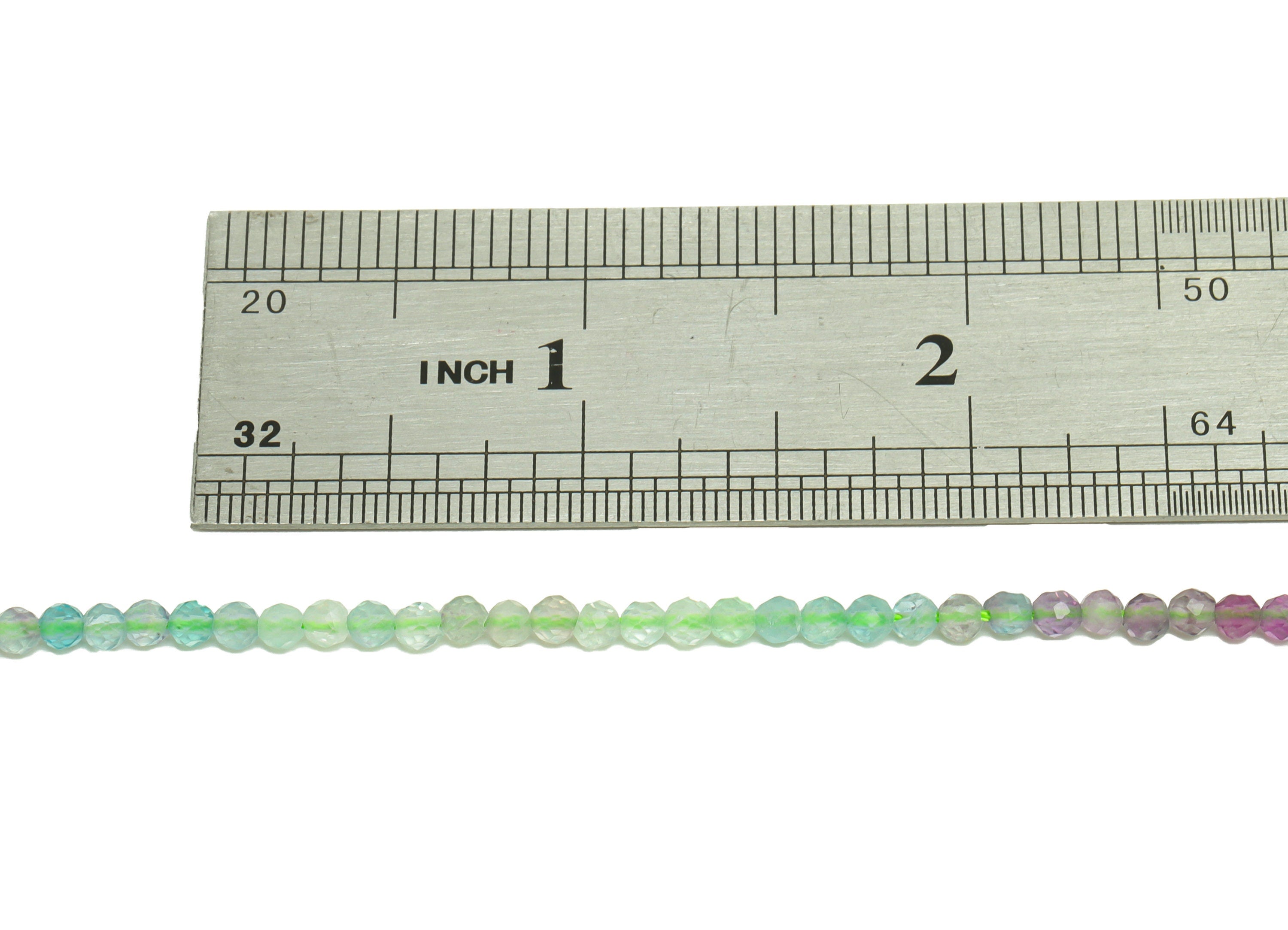2.9mm Green Fluorite Round Beads - Natural Stone Beads - Gemstone Green Fluorite - 15.5 &quot;/ Strand Faceted Round Beads - Crystal Beads-NS2055 - DOMEDBAZAAR