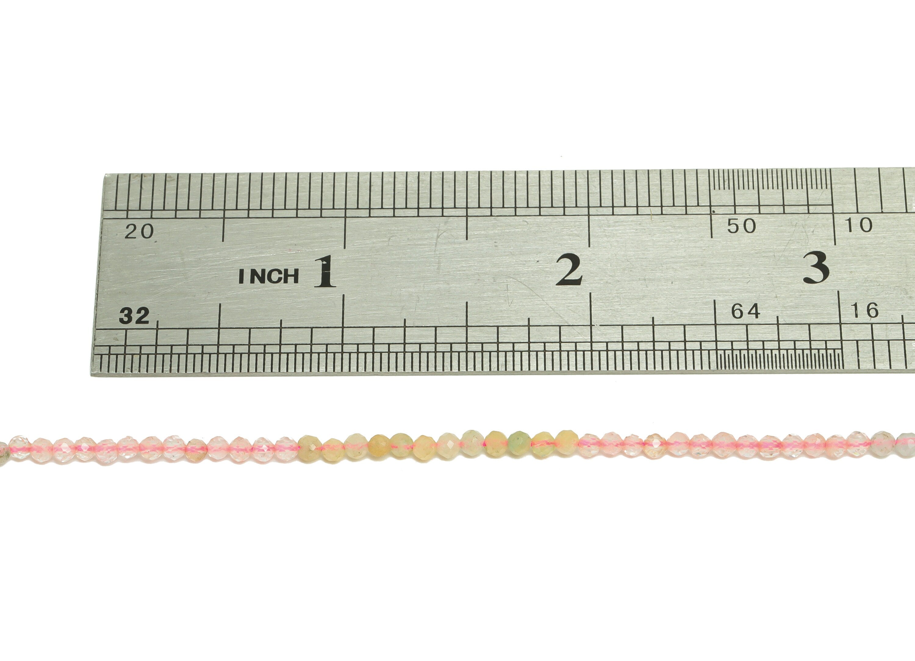 3.45mm Morganite Round Beads - Crystal Beads - Gemstone Morganite Beads - 15.5 &quot;/ Strand Faceted Round Beads - Morganite Beads - NS2067 - DOMEDBAZAAR