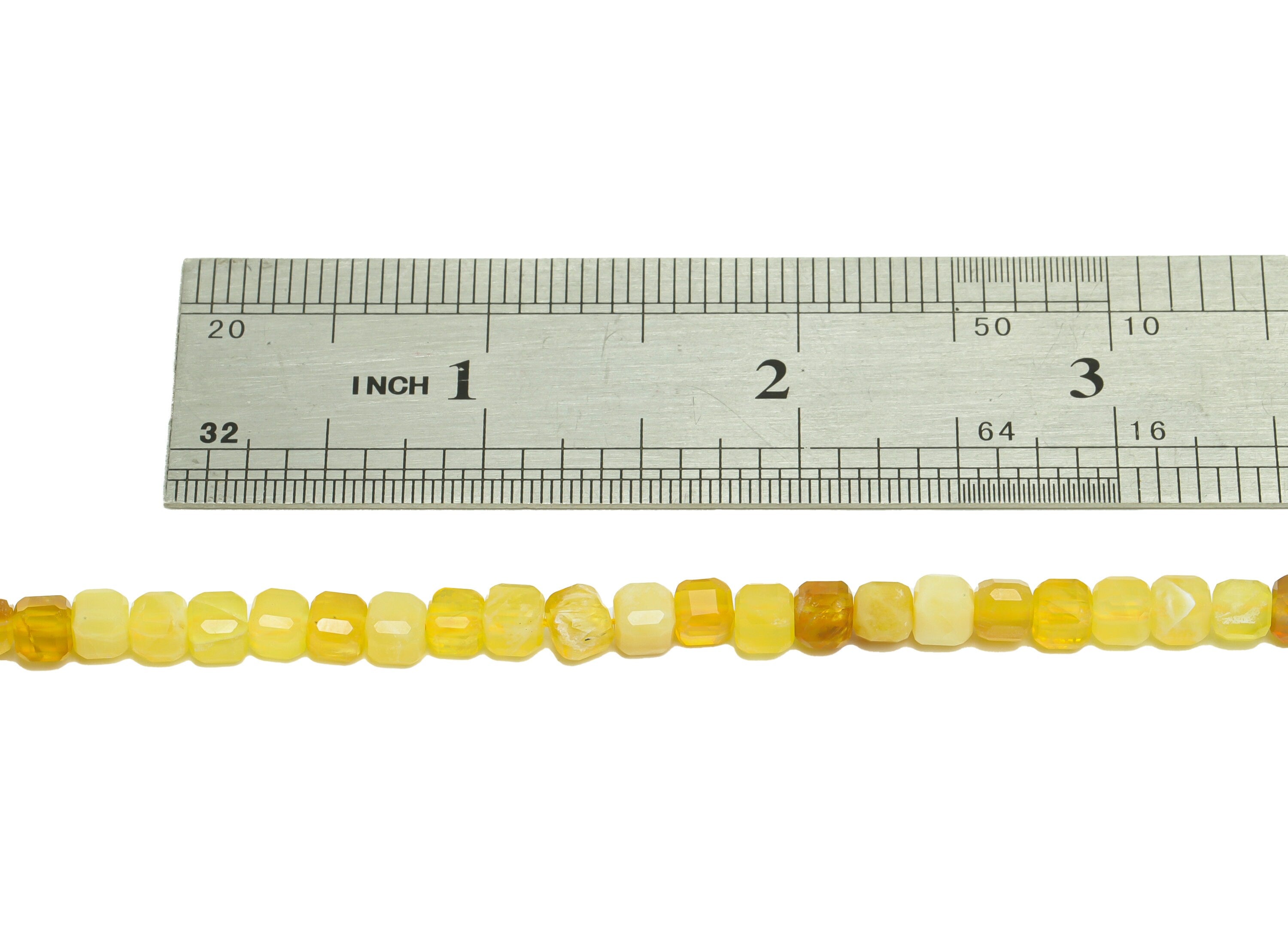 4.7mm Yellow Opal Cube Beads - Natural Beads Crystal - Gemstone Yellow Opal Beads - 15.5 &quot;/ Strand Cube Faceted Beads - Crystal Bead- NS2076 - DOMEDBAZAAR
