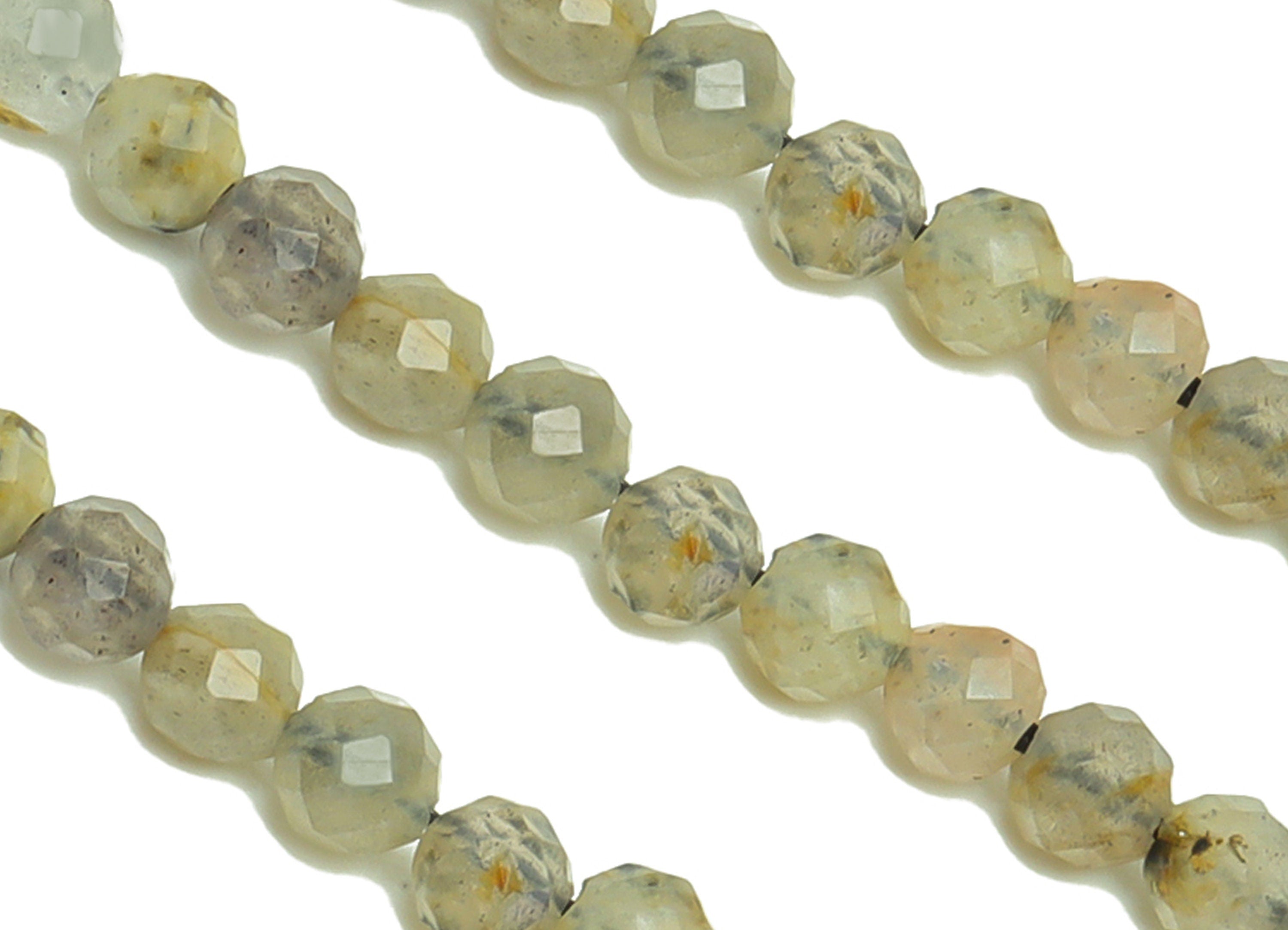 3mm Labradorite Round Beads - Natural Beads Crystal - Gemstone Labradorite Beads - 15.5 &quot;/ Strand Round Faceted Beads - Crystal Bead- NS2080 - DOMEDBAZAAR