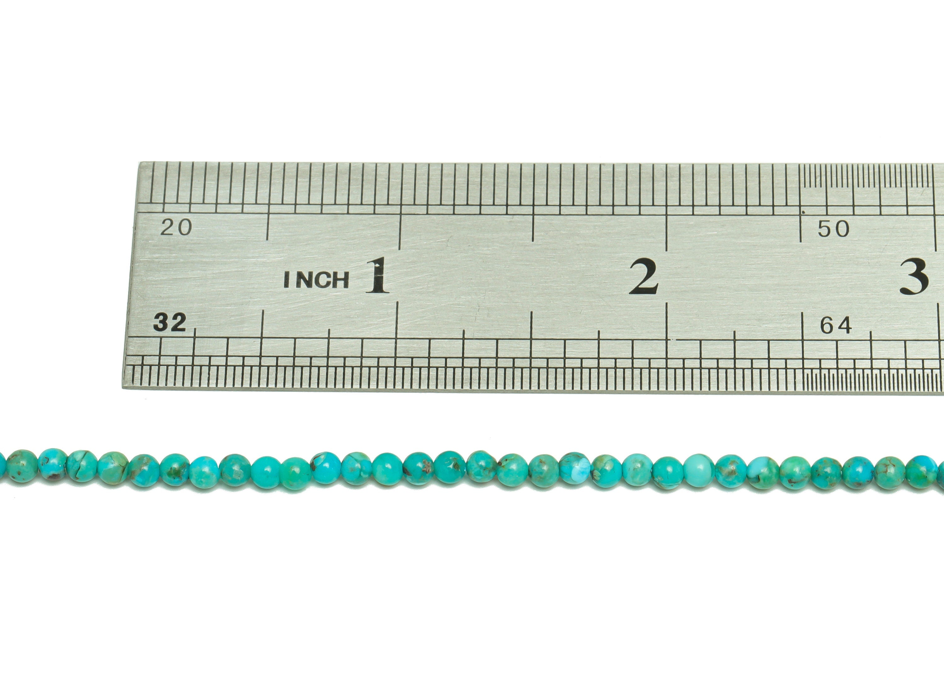 3mm Turquoise Round Beads - Crystal Beads - Gemstone Turquoise Beads - 15.5 &quot;/ Strand Faceted Round Beads - Natural Bead- NS2048 - DOMEDBAZAAR