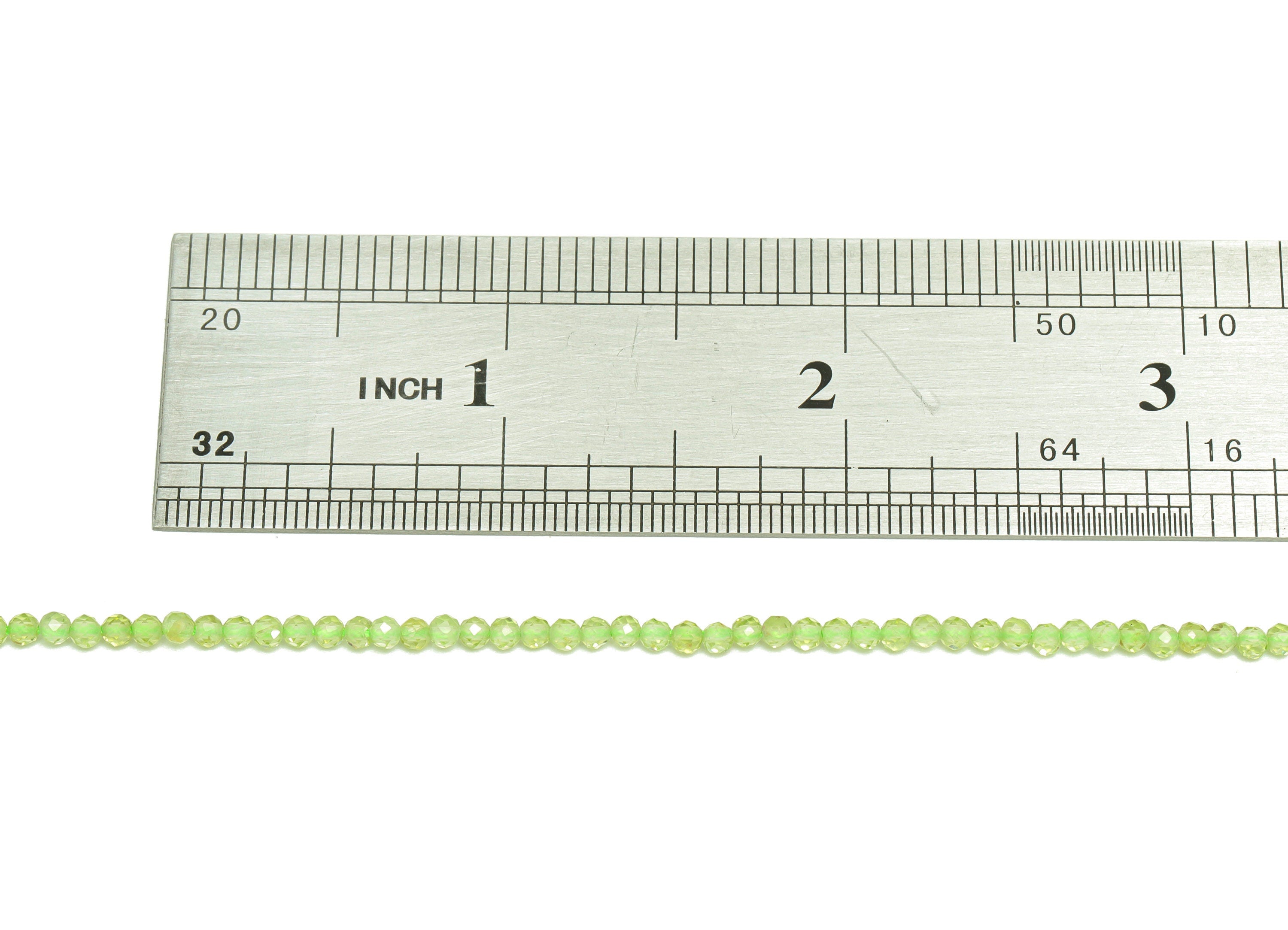 Olivine Round Beads - Green Peridot Faceted Round Beads - 15.5 &quot;/ Strand Faceted Round Beads 2mm - Gemstone Natural Stone Beads - NS2046 - DOMEDBAZAAR