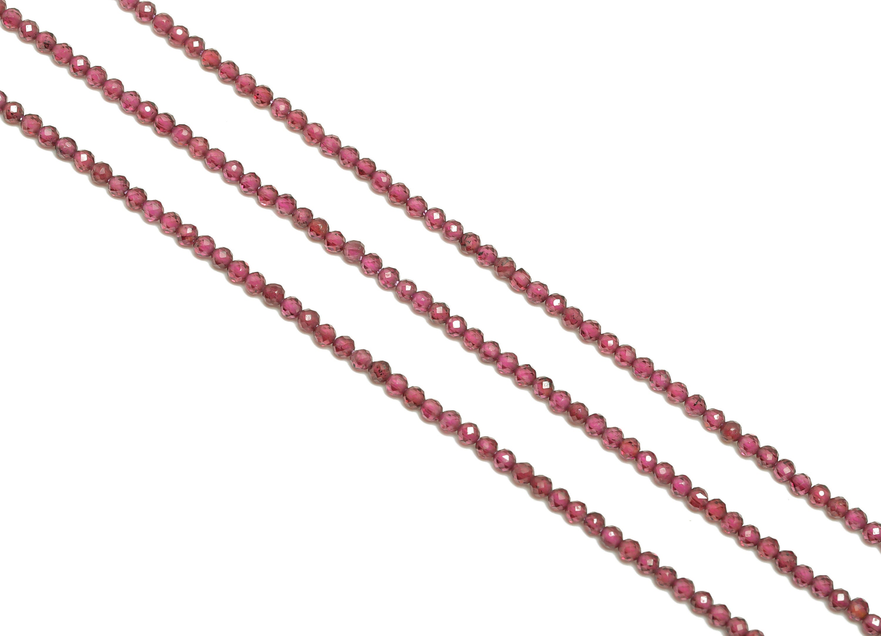 2mm Garnet Round Beads - Natural Stone Crystal - Gemstone Garnet Beads - 15.5 &quot;/ Strand Faceted Round Beads - Stone Beads - NS2045 - DOMEDBAZAAR