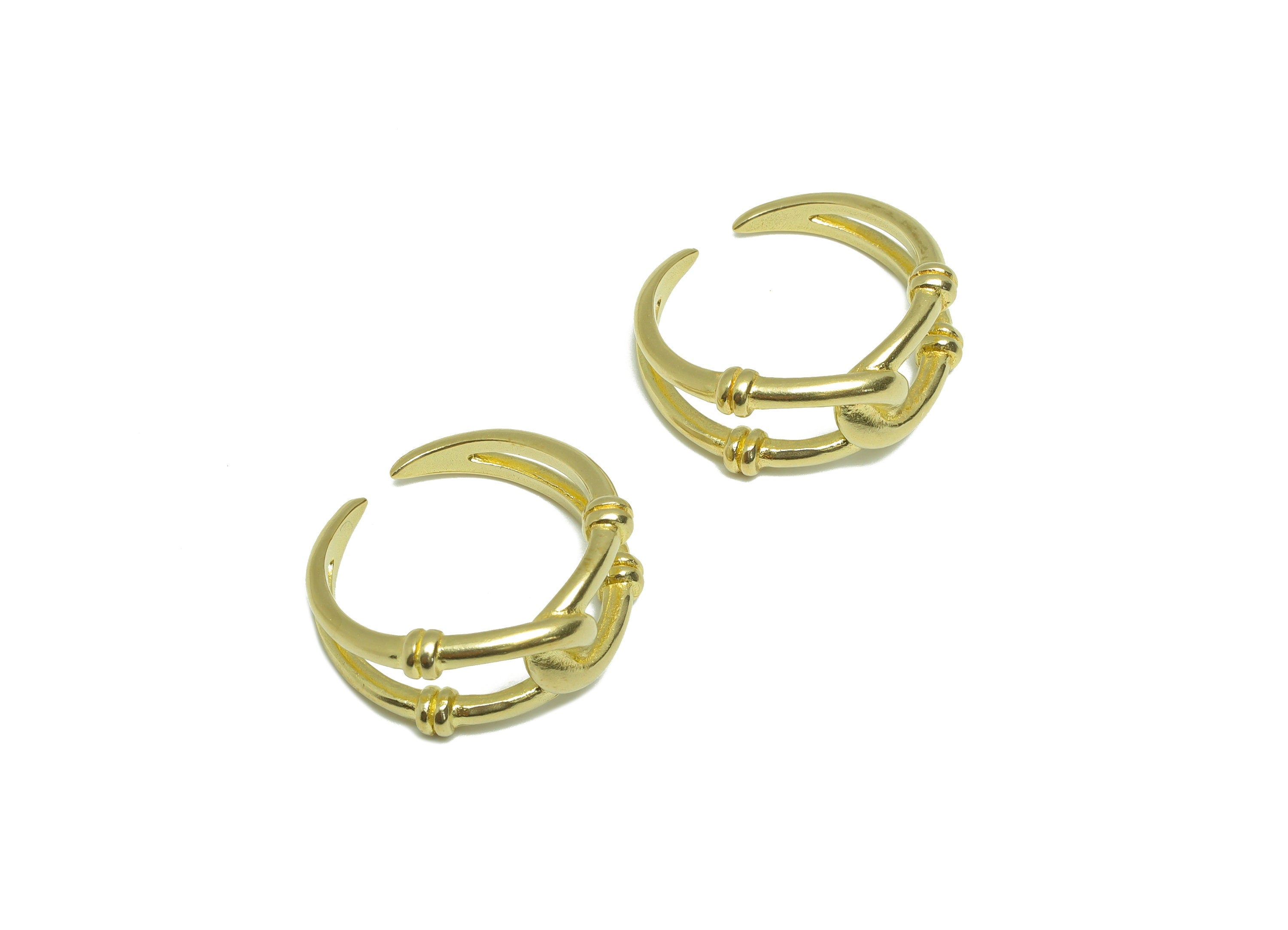 Brass Textured Cross Ring - Raw Brass Ring Settings - Brass Adjustable Rings - Brass Hammered Cross Rings - 20.5x 20.5x8.08mm - PP9203 - DOMEDBAZAAR