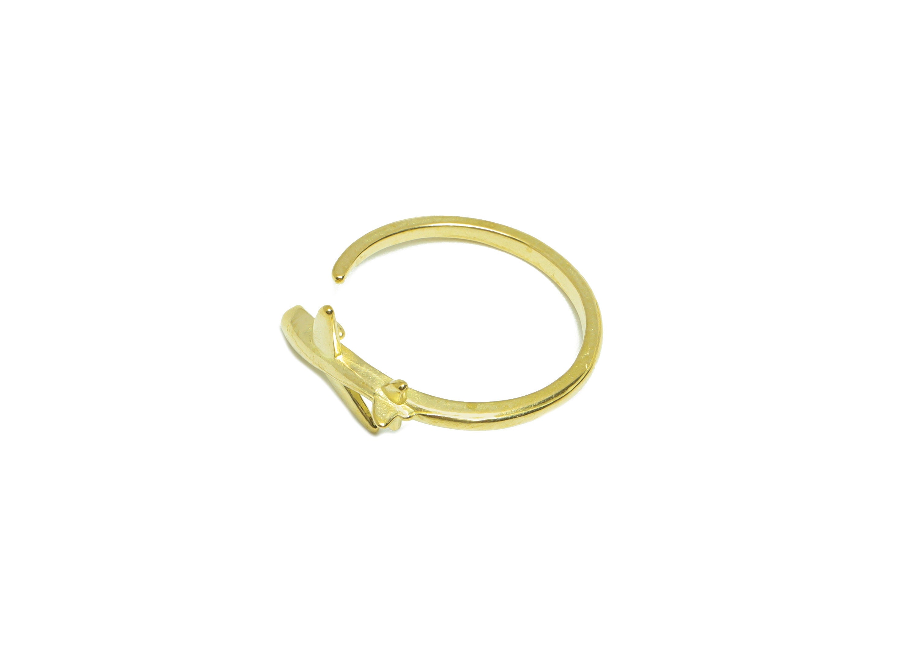 Brass Adjustable Airplane Ring - Raw Brass Ring Settings - Brass Open Airplane Rings - Ring Finding - 22.8x21.8x11mm - PP9561 - DOMEDBAZAAR