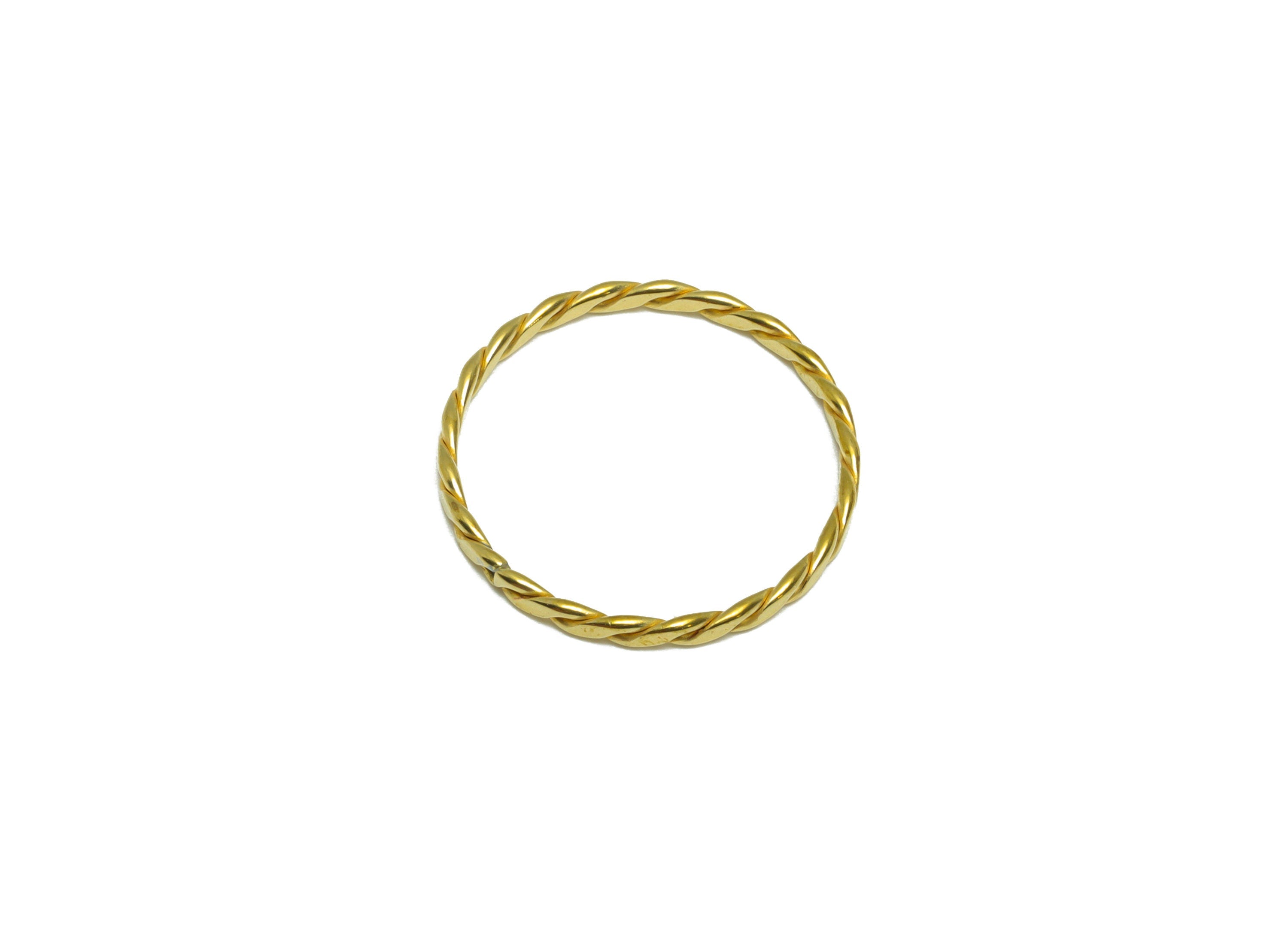 Hammered Twisted Chian Ring - Raw Brass Ring Settings - Brass Chain Rings - Brass Rope Chian Rope Rings - 20.4x20.45x1.95mm - PP9375 - DOMEDBAZAAR
