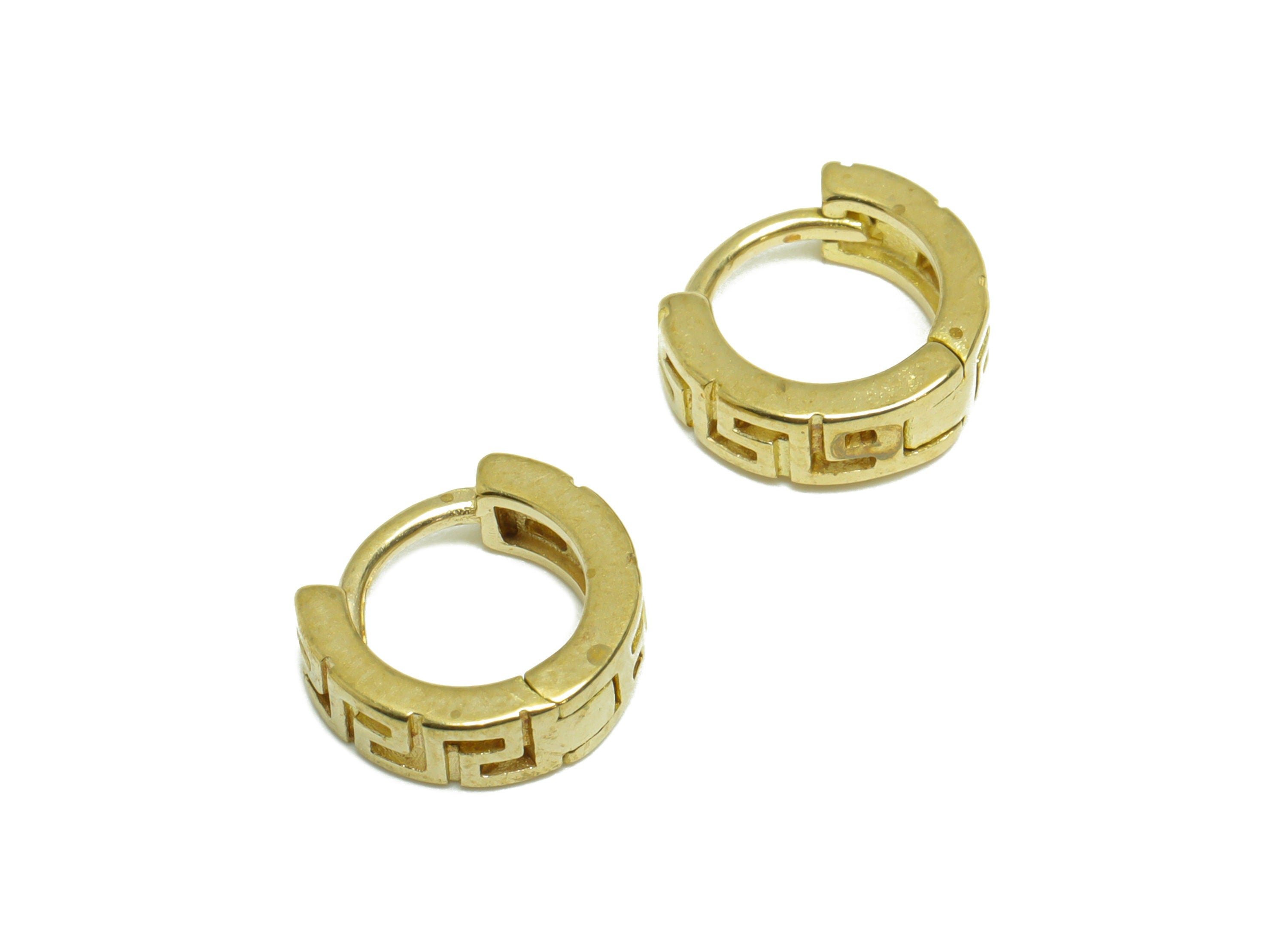 Brass Round Huggie Hoop Earring - Raw Brass Hollow Hoop Earring - Brass Huggie Hoop Earring - Textured Hoop Earring - 10x9.5x3.3mm - PP9645 - DOMEDBAZAAR