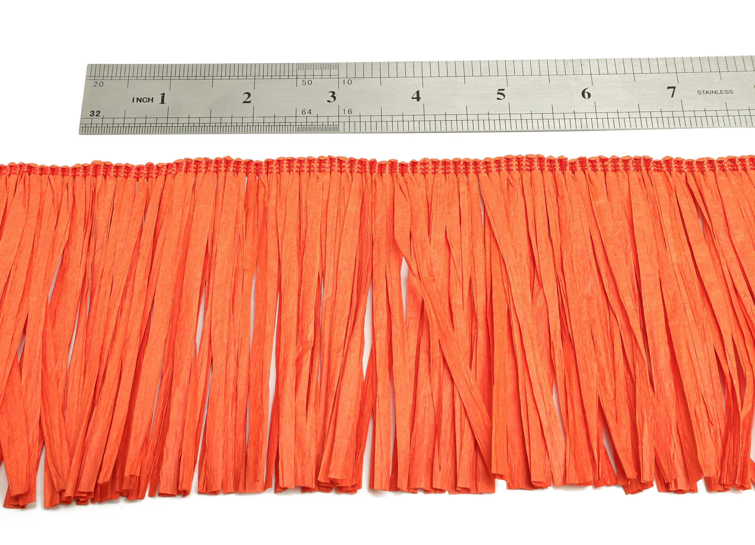 10.5cm Coral Raffia Tassel – Raffia Tassels Strip – Raffia Grass Tassels Skirt - Jewelry Accessories - Earring Finding - RS1072C - DOMEDBAZAAR