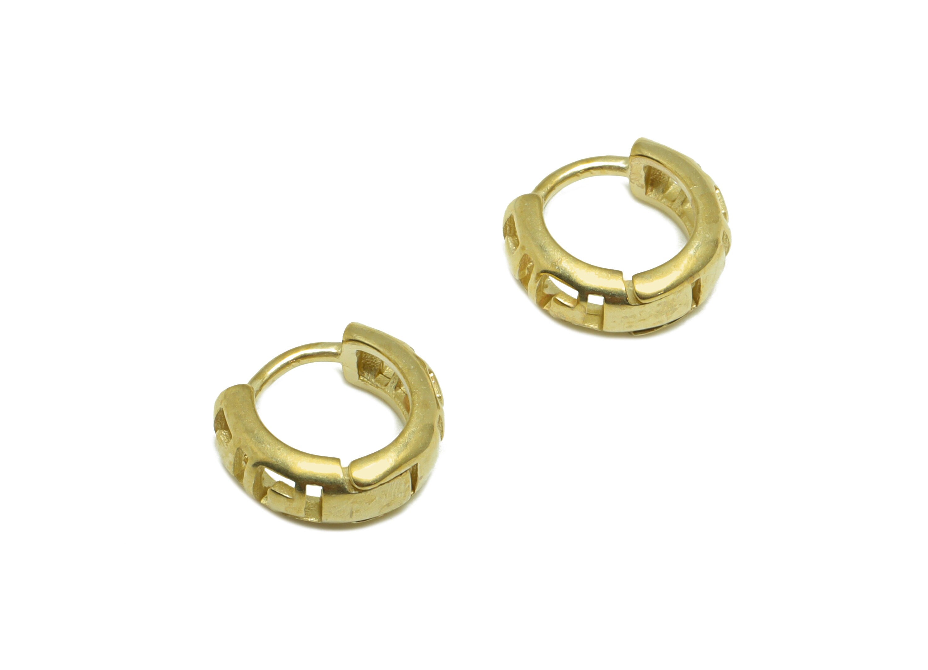 Brass Round Huggie Hoop Earring - Raw Brass Hollow Hoop Wire Earring - Brass Minimalist Huggie Hoop Earring - 10x9.3x3.8mm- PP9813 - DOMEDBAZAAR