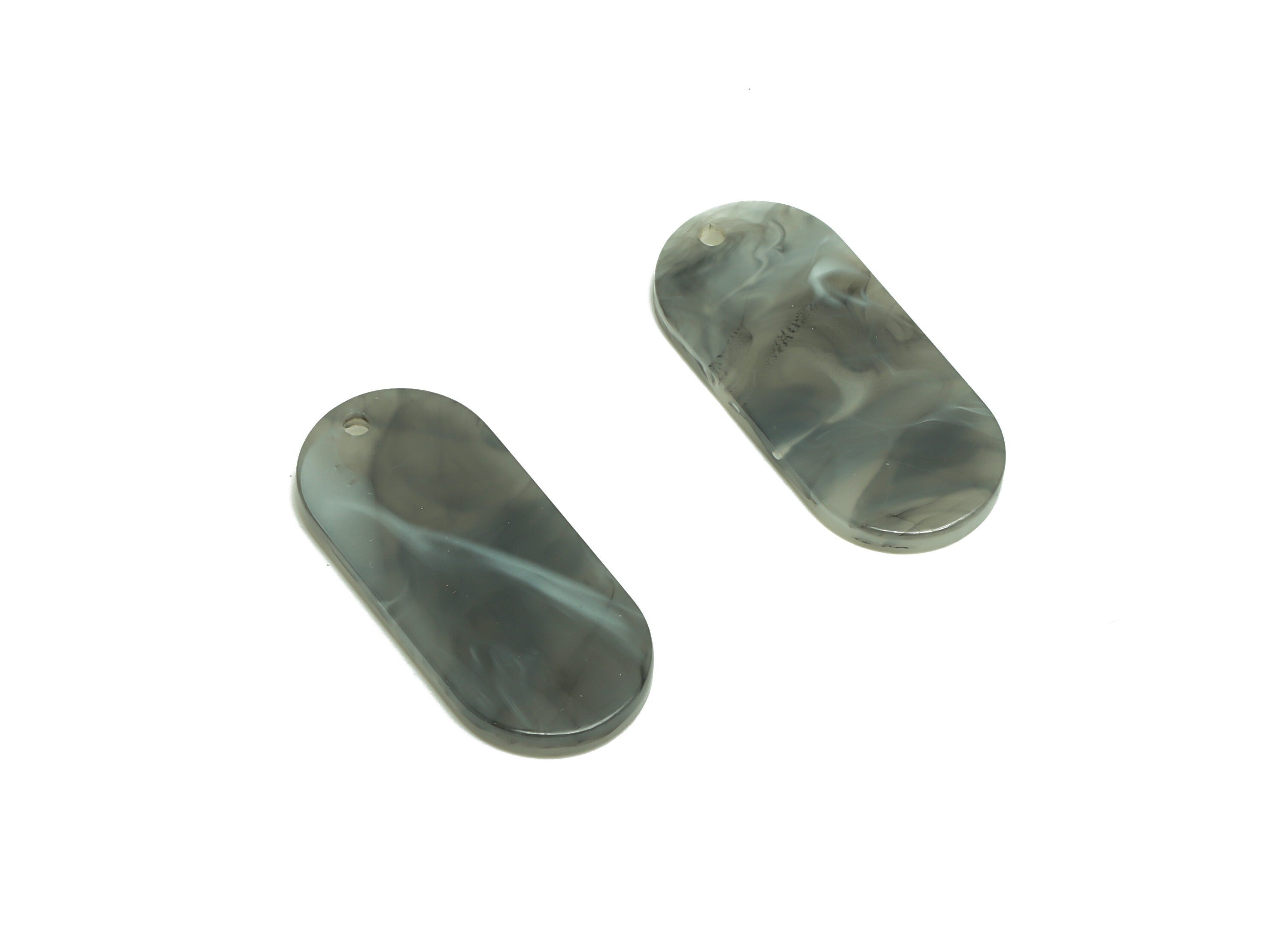 Acrylic Earring Charms - Acrylic Smoke Earrings Charms - Oval Pendant - Jewelry Supplies - Color Code: A1035 - 26.6x11.7x2.65mm - AC1209 - DOMEDBAZAAR