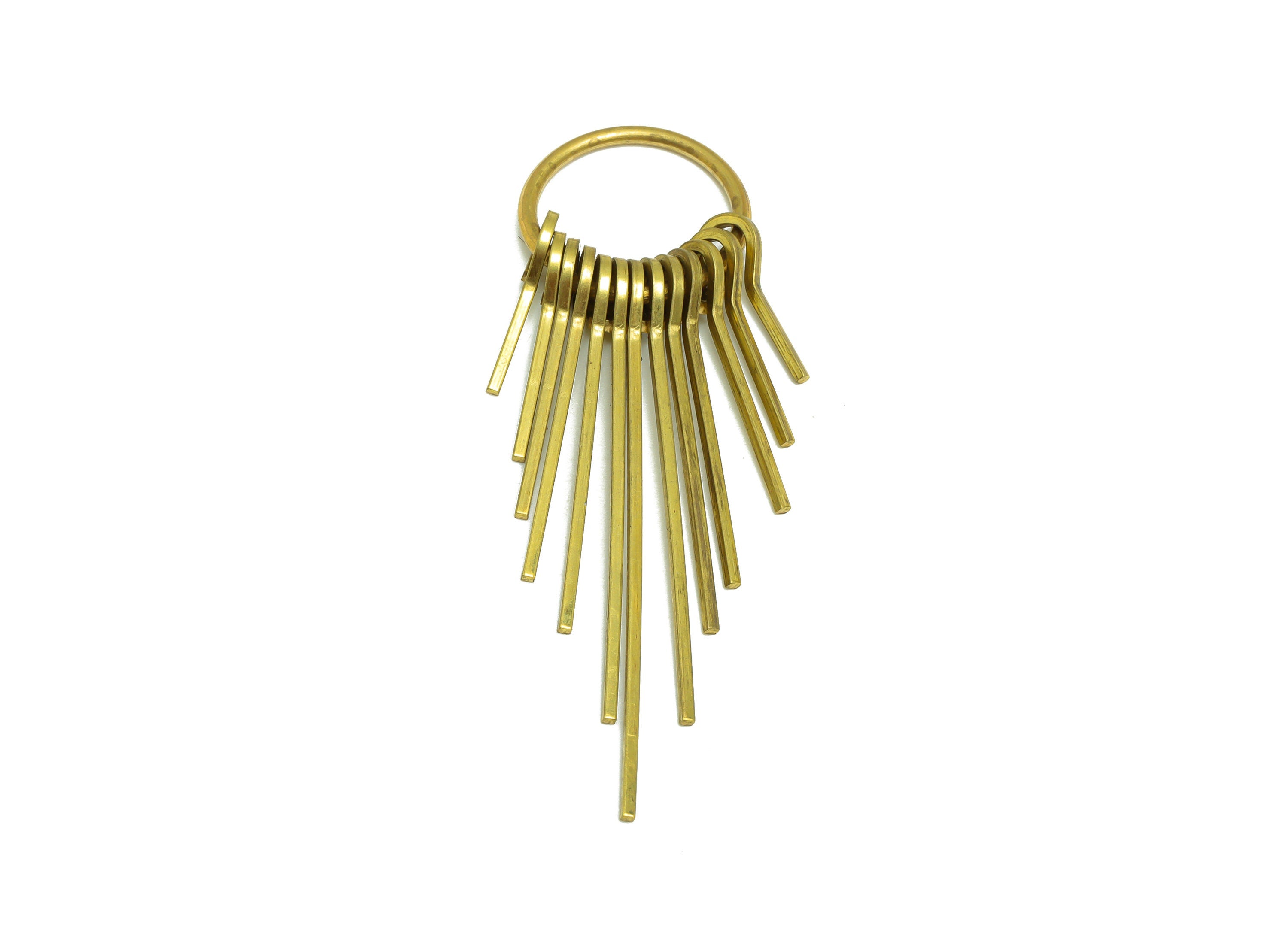 Hammered Wire Tassel Earring Charm - Round Wire Earring Charm - Circle Fringe Oval Earring Tassel - Dangle Charm - 62x17.9x5.7mm - PP10157 - DOMEDBAZAAR