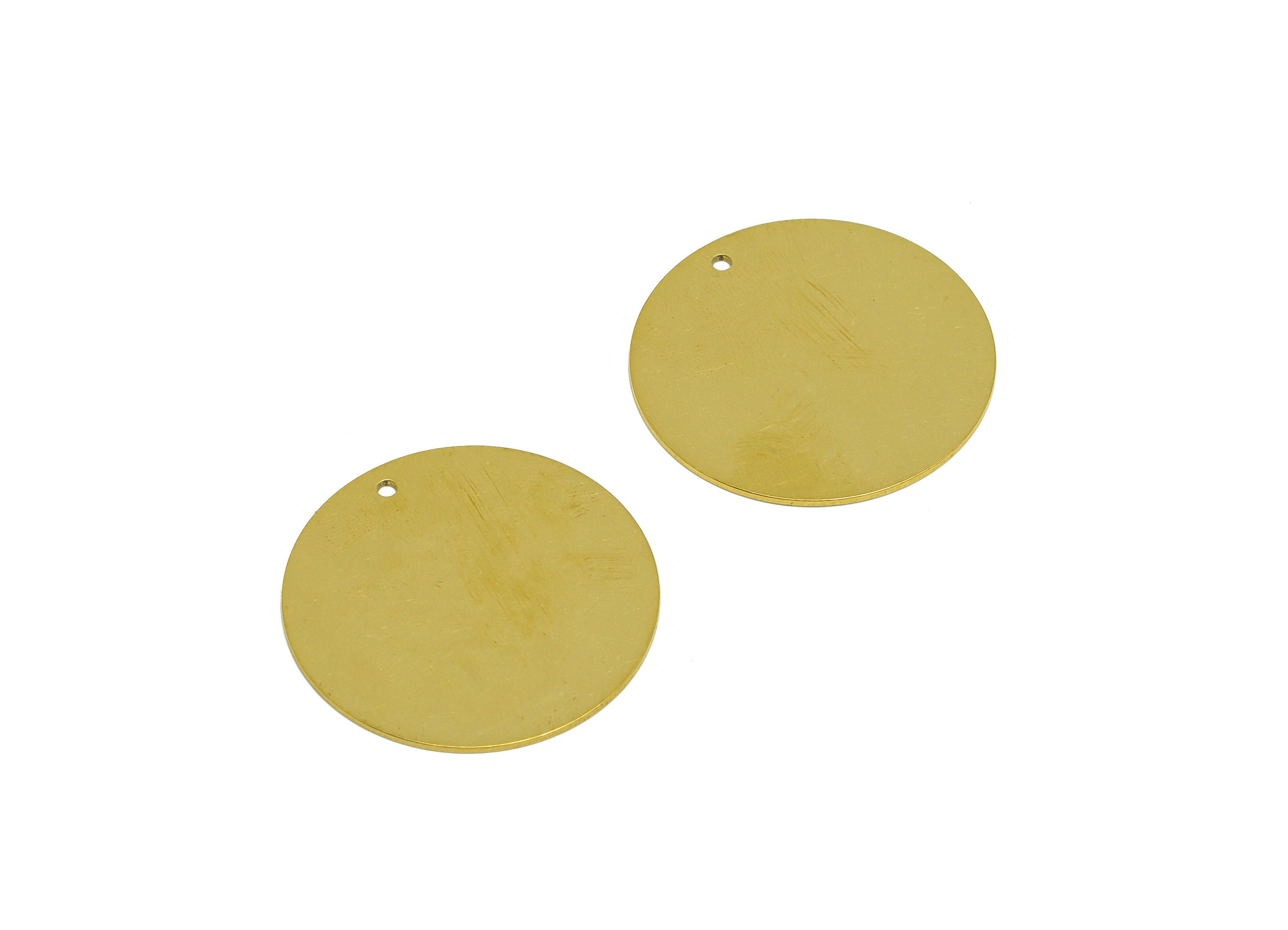 30mm Brass Round Earring Charm - Raw Brass Circle Pendant - Brass Geometry Charm - Stamping Blank Charm - 30x30x0.8mm - PP10313 - DOMEDBAZAAR