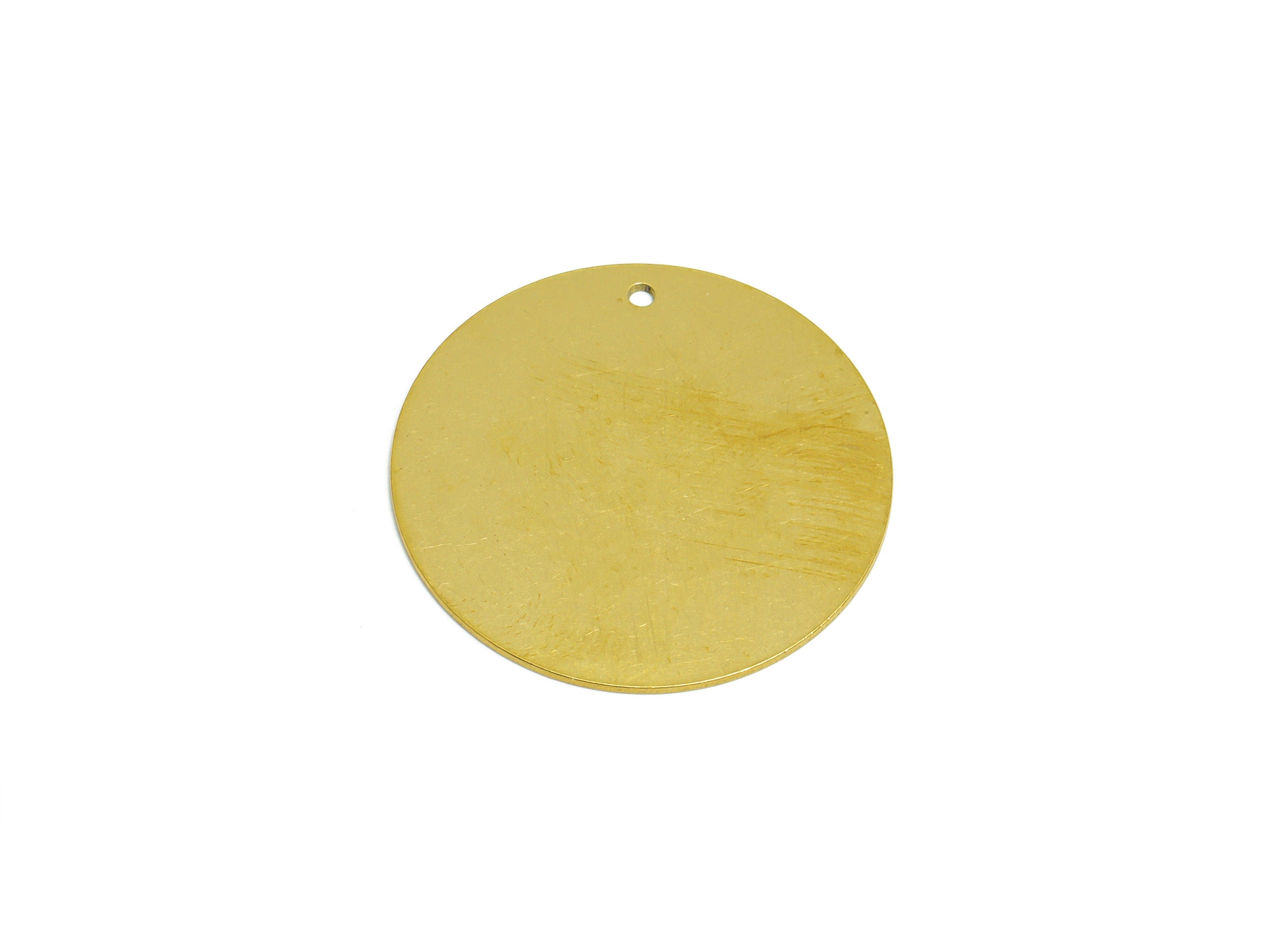 30mm Brass Round Earring Charm - Raw Brass Circle Pendant - Brass Geometry Charm - Stamping Blank Charm - 30x30x0.8mm - PP10313 - DOMEDBAZAAR